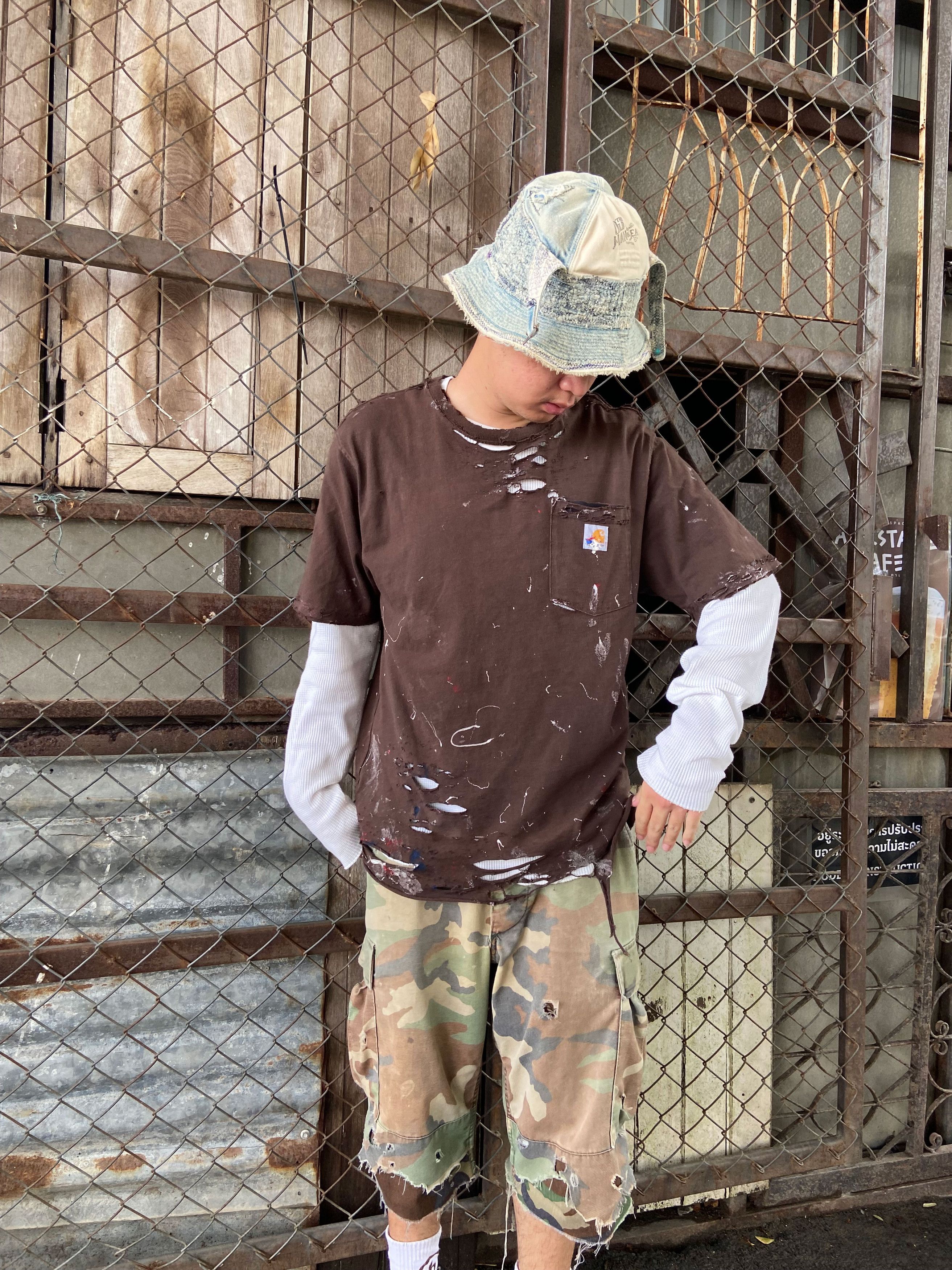 Carhartt × Vintage Carhartt T-Shirt Thrashed Distressed Pocket Size US M / EU 48-50 / 2 - 5 Thumbnail