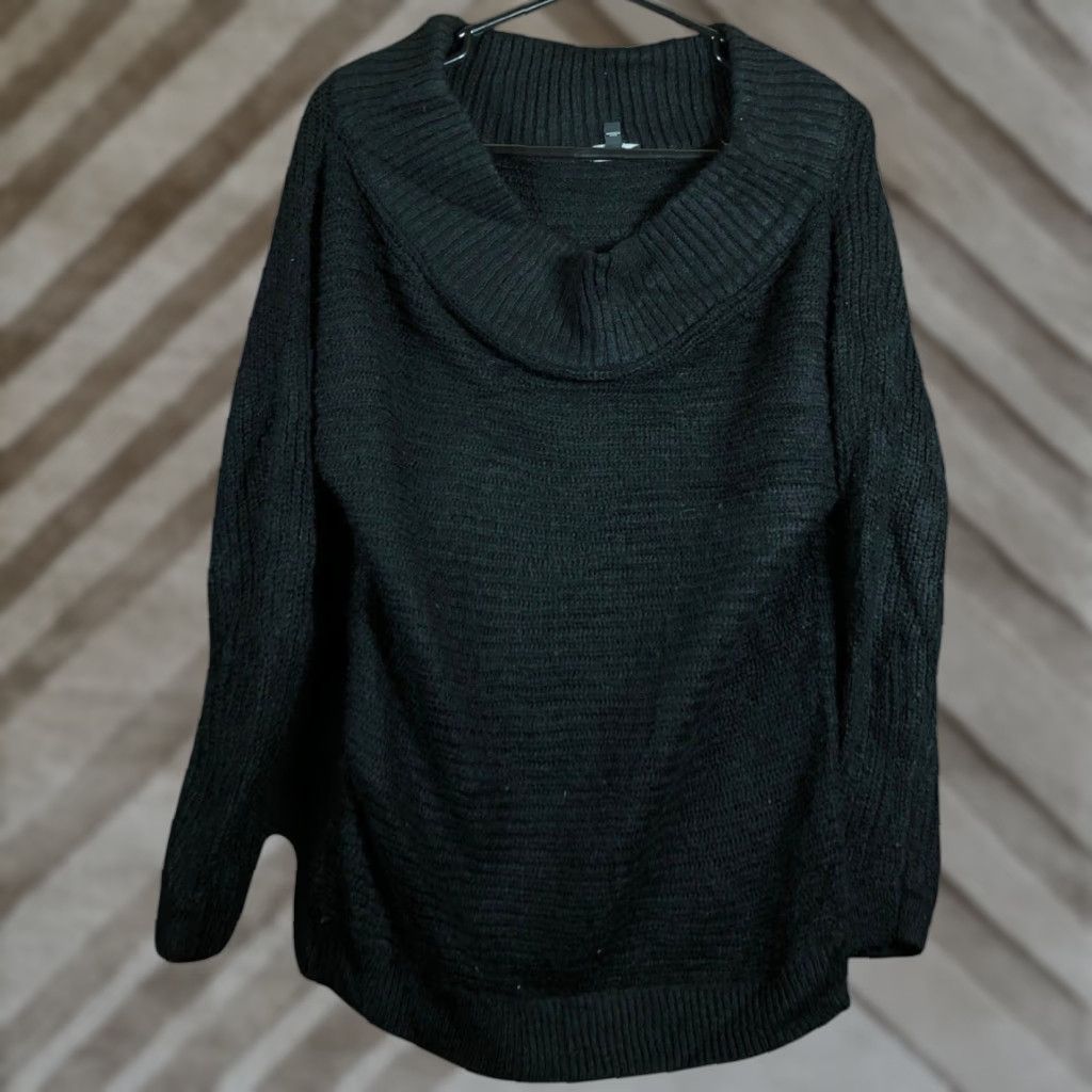 Express Express Sweater Womens Black Boat Neck Long Sleeve Wool Blend Small Size S / US 4 / IT 40 - 1 Thumbnail