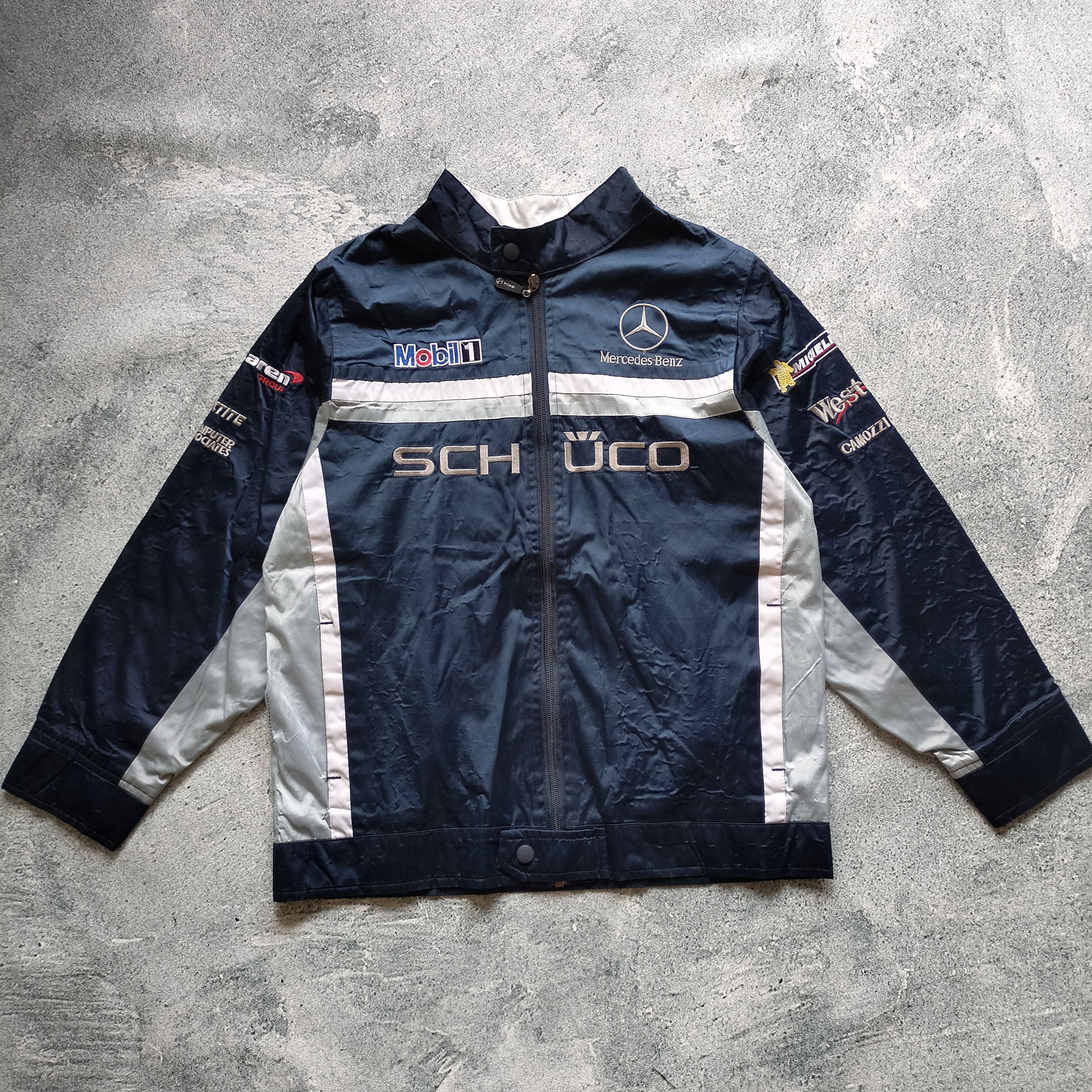 image of Formula Uno x Gear For Sports Vintage Marcedes Benz Formula One Jacket in Dark Navy (Size Small)