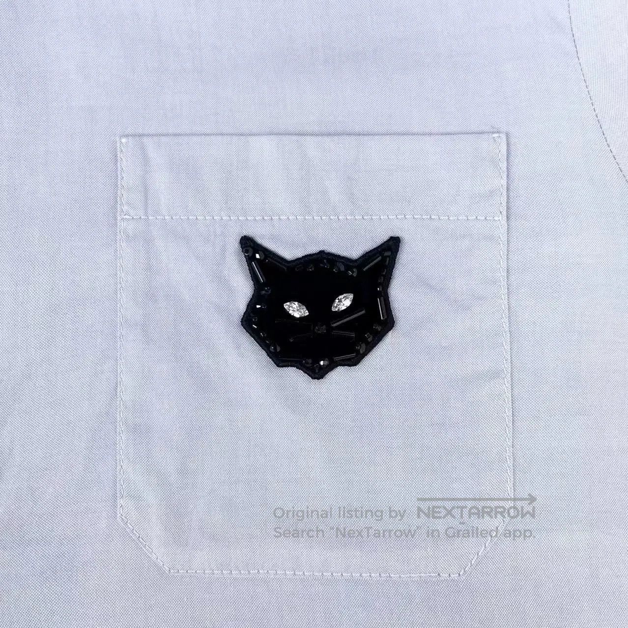 Miu Miu light blue cat pocket button. Size L / US 10 / IT 46 - 4 Thumbnail