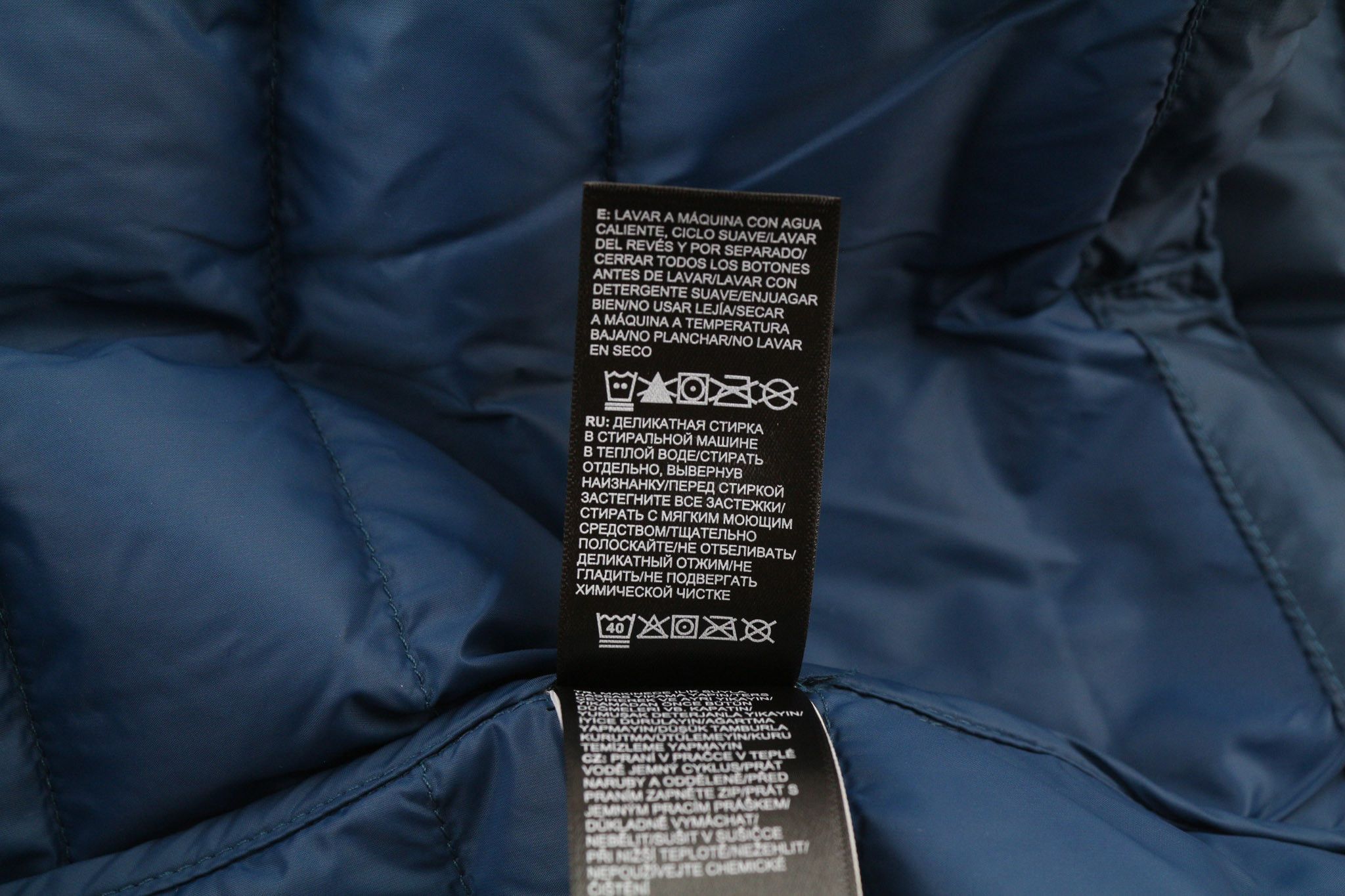 The North Face NF0A4SVN XS 800 Down Blue Lined High Neck Jacket 79746 Size XS / US 0-2 / IT 36-38 - 10 Thumbnail