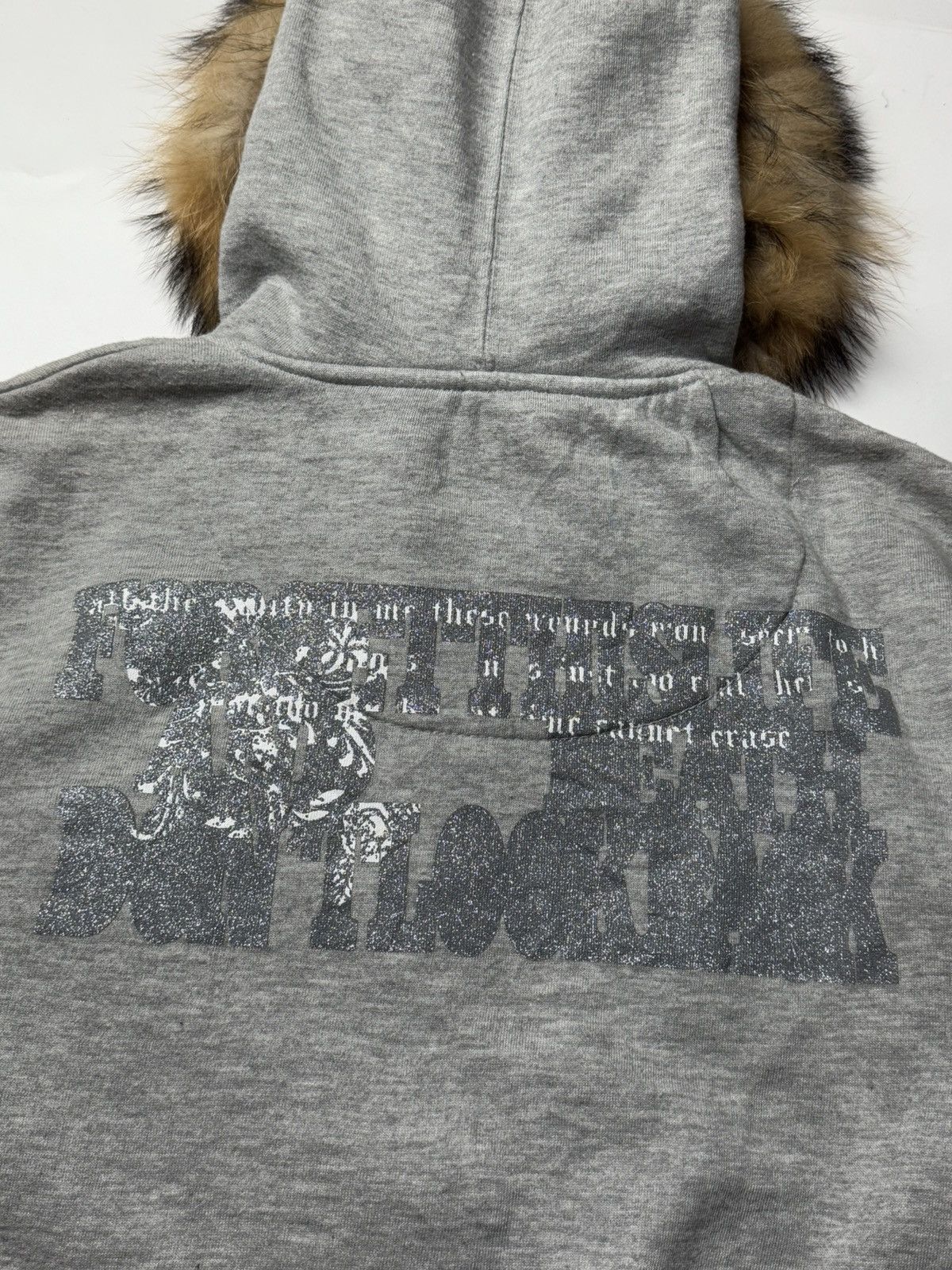 If Six Was Nine × Japanese Brand × Le Grande Bleu (L.G.B.) Fur Hoodie Poem Duralumin Japanese Styled Size US L / EU 52-54 / 3 - 5 Thumbnail