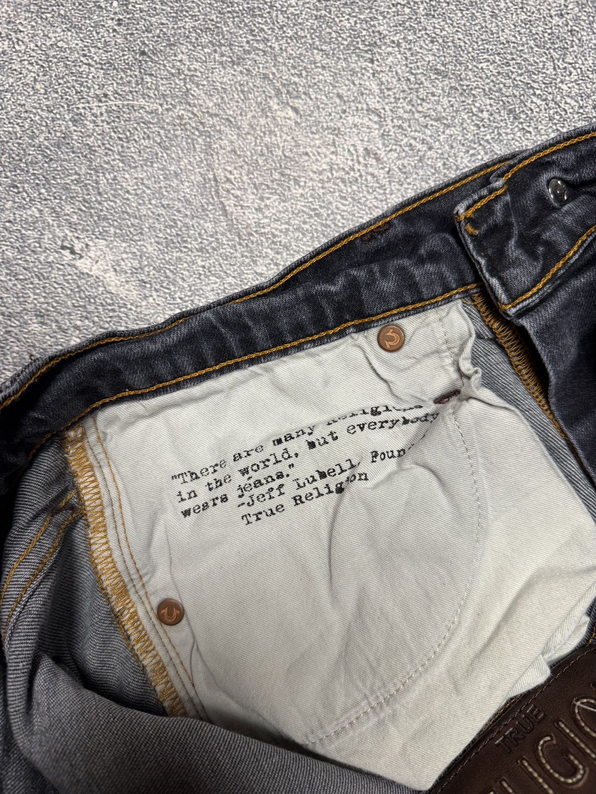 True Religion Vintage True Religion Jeans 90s Luxury Streetwear Size US 31 - 15 Thumbnail