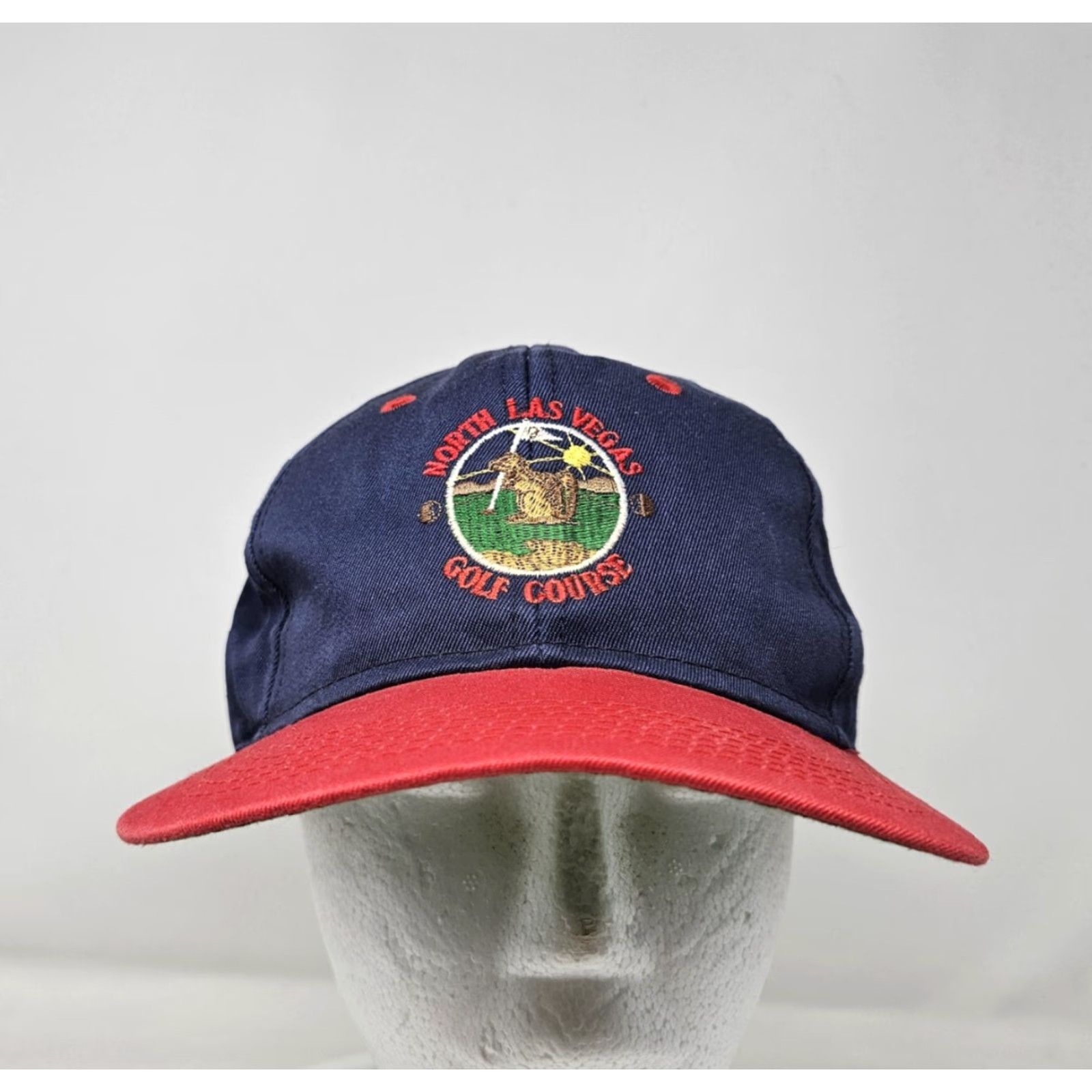 Vintage VINTAGE North Las Vegas Golf Course Hat Cap Strap Back Red Embroidered Mens 90s Size ONE SIZE - 2 Thumbnail