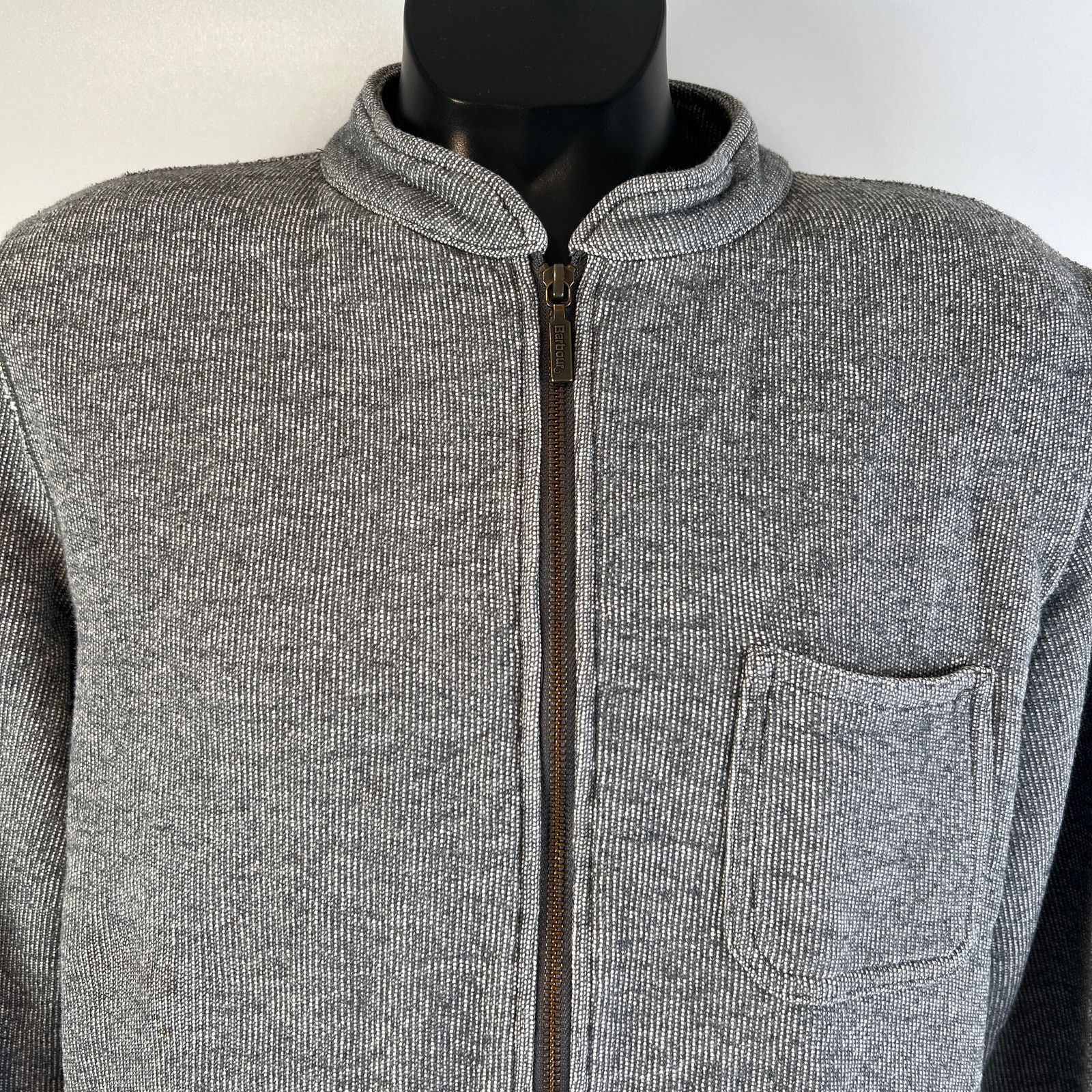 Barbour Barbour Weave Zip Thru Sweater Cardigan Long Sleeve Cotton Size US XL / EU 56 / 4 - 4 Thumbnail