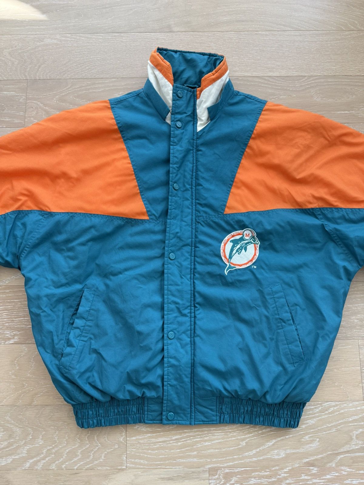 Chalk Line Vintage 90s Miami Dolphins NFL Parka Chalk Line Size US XL / EU 56 / 4 - 6 Thumbnail