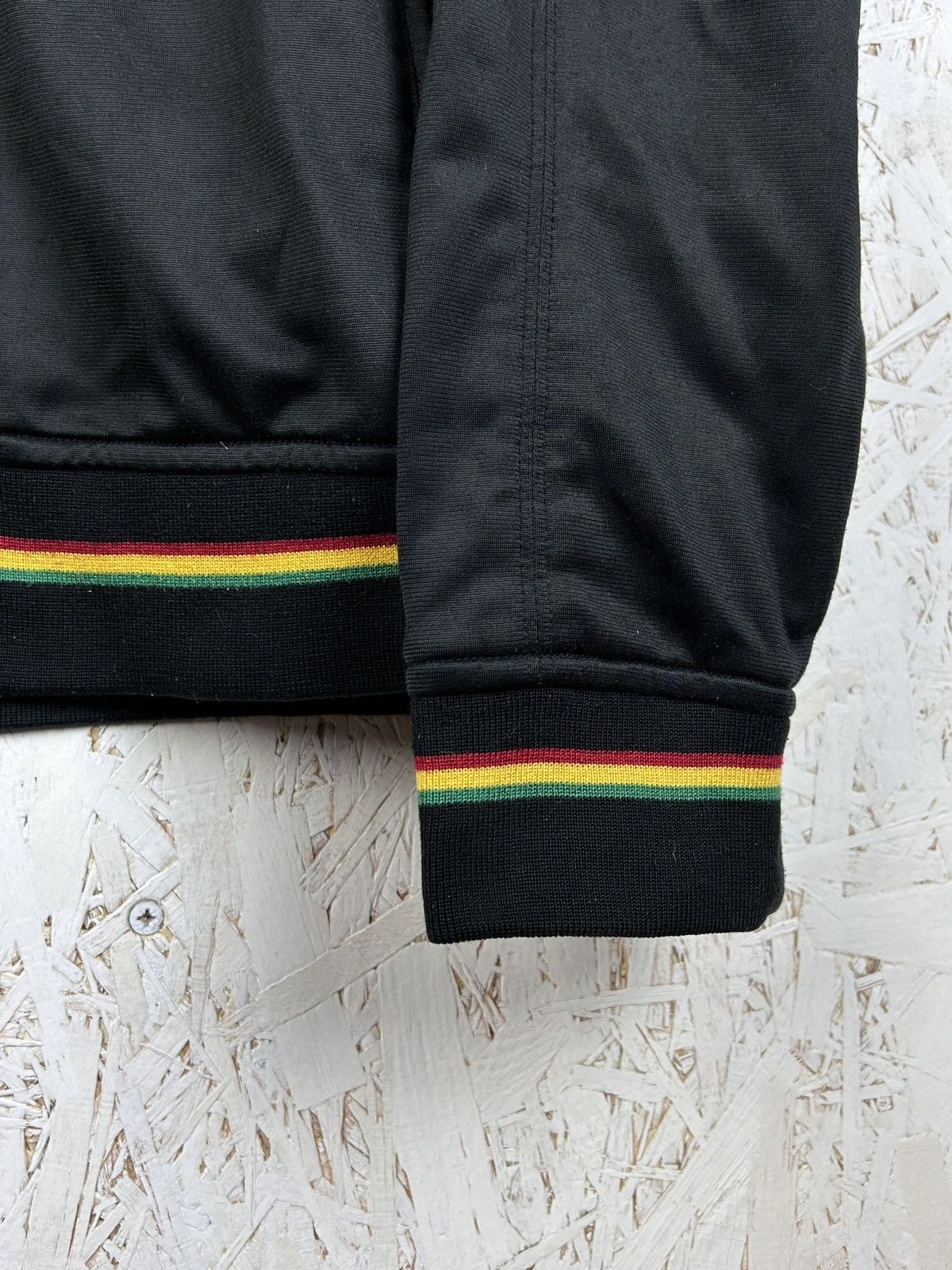 Vintage Rasta Stussy Tracksuit Jacket In Black Weed 420