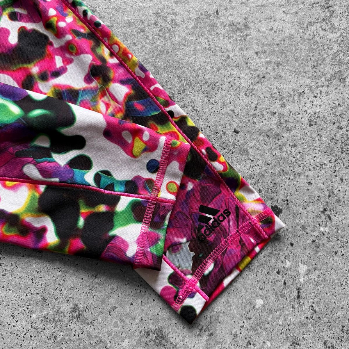Adidas Adidas Full Print Leggings Multicolor Climalite Training Size 27" / US 4 / IT 40 - 4 Thumbnail