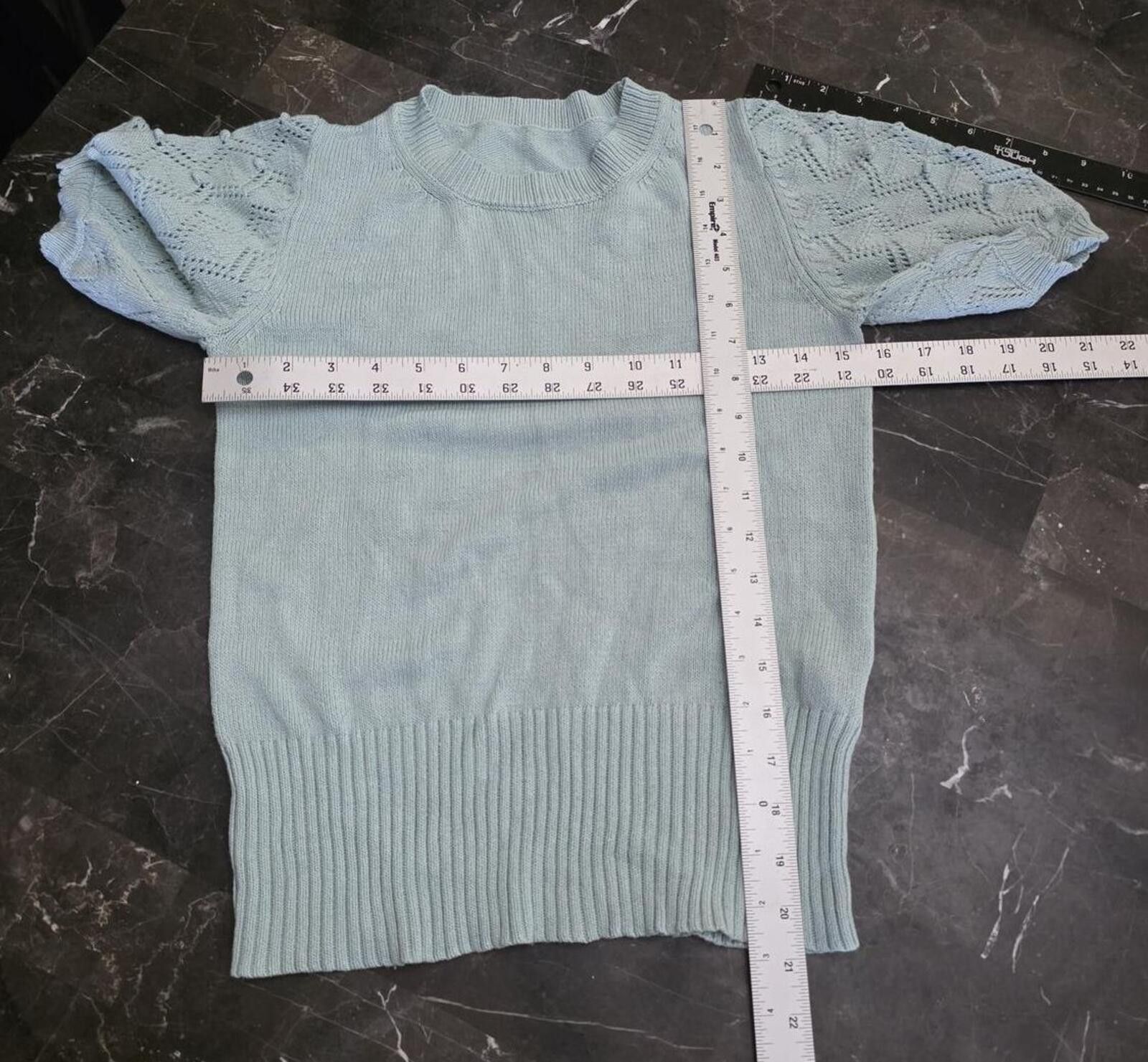 Unknown London Vintage Style Green & Light Blue Knit Sweaters Small Size S Size S / US 4 / IT 40 - 7 Thumbnail
