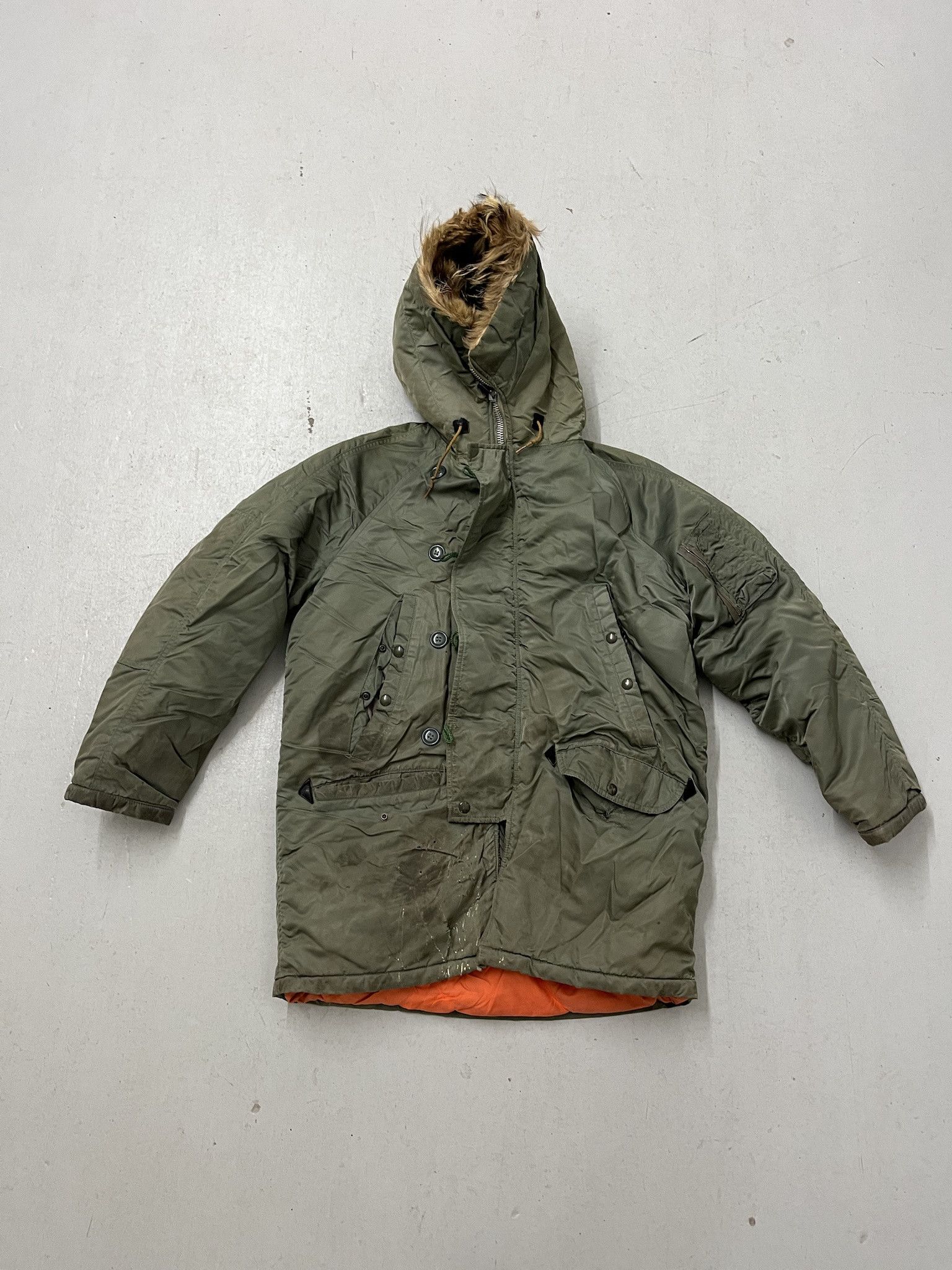 Vintage Vintage 1970s Golden Fleece Military N-3B Parka Flight Jacket Size 40 Size US L / EU 52-54 / 3 - 1 Thumbnail
