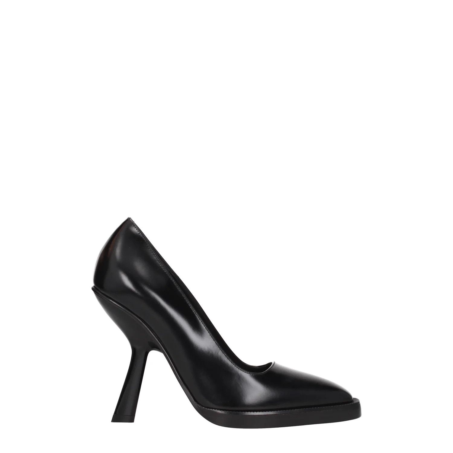 ob1o1e1224 Leather Pumps in Black
