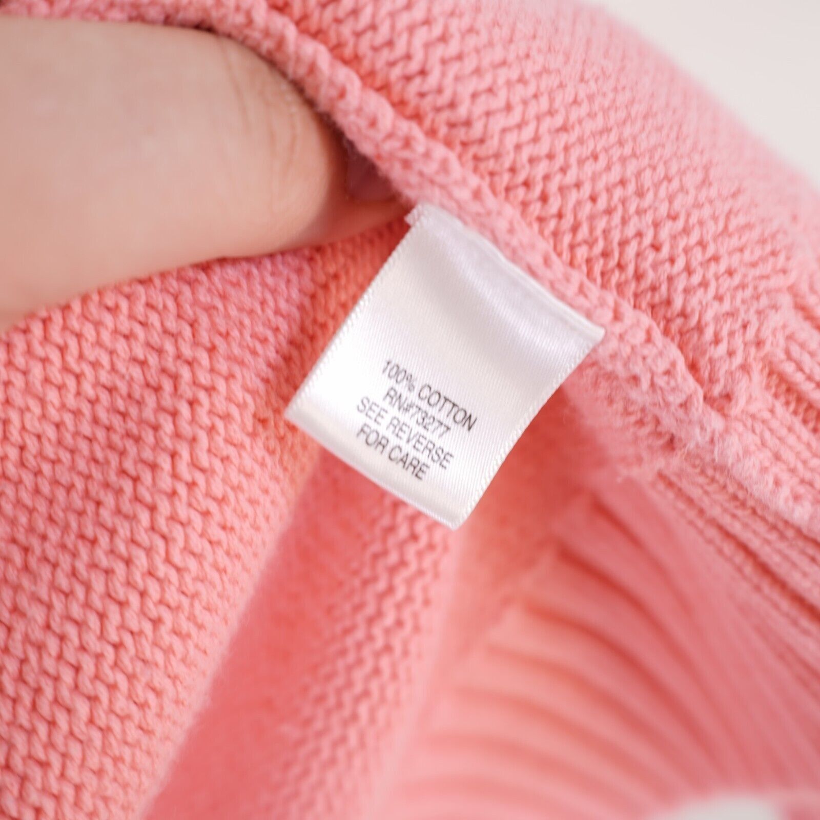 Croft & Barrow Croft & Barrow Pink Knit Full Zip Button Up Large Cotton Moc Size L / US 10 / IT 46 - 9 Thumbnail