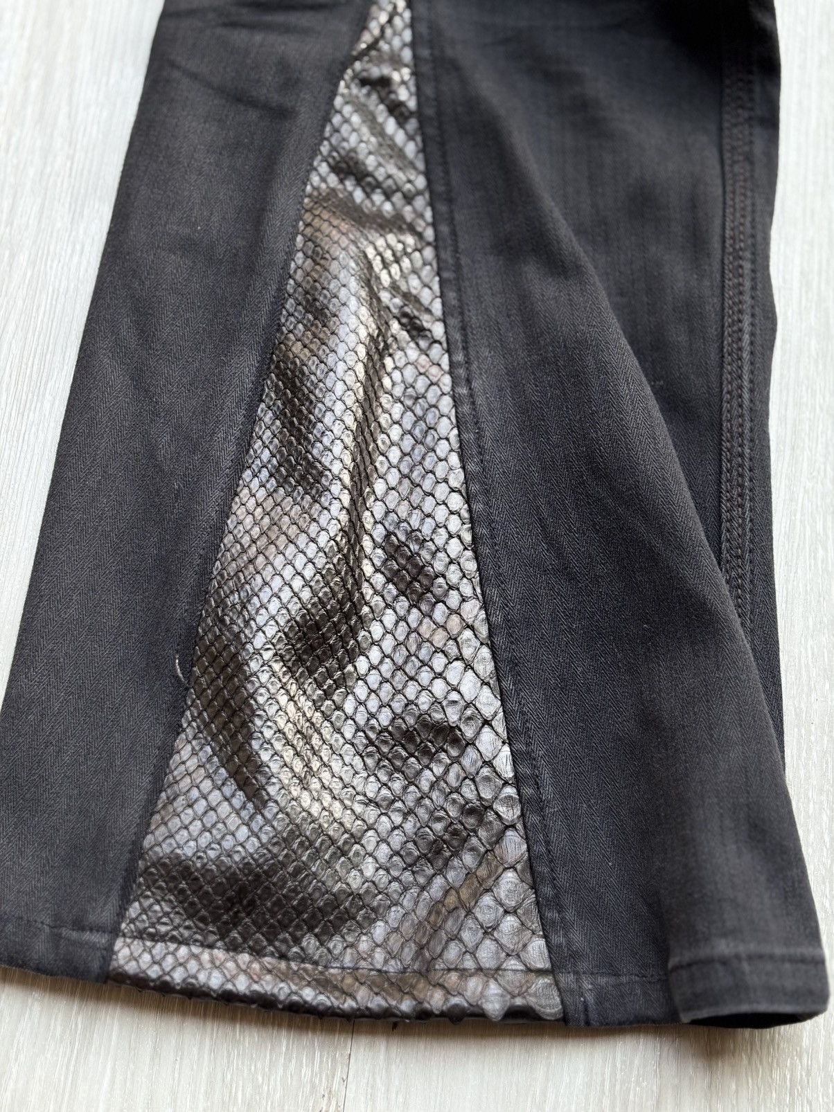 Nicole Club NICOLE CLUB FOR MEN phyton lace up flare jeans Size US 29 - 8 Thumbnail