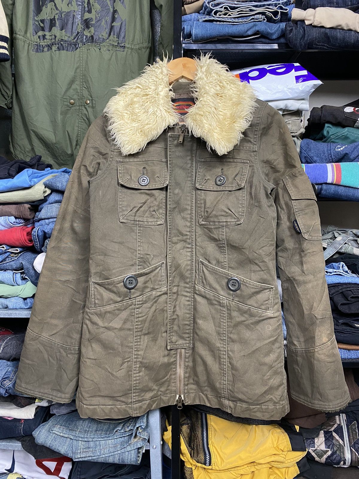 hysteric glamour fur collar jacket