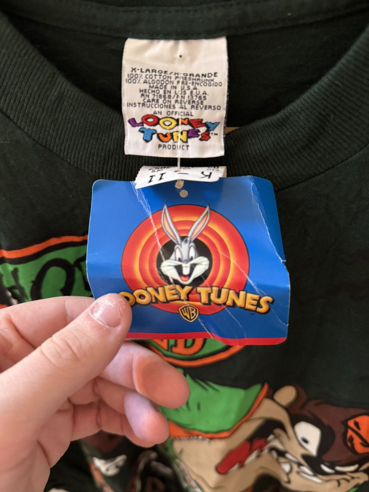 Vintage × Warner Bros Vintage Deadstock Looney Tunes Tasmanian Devil Tee Size US XL / EU 56 / 4 - 7 Thumbnail