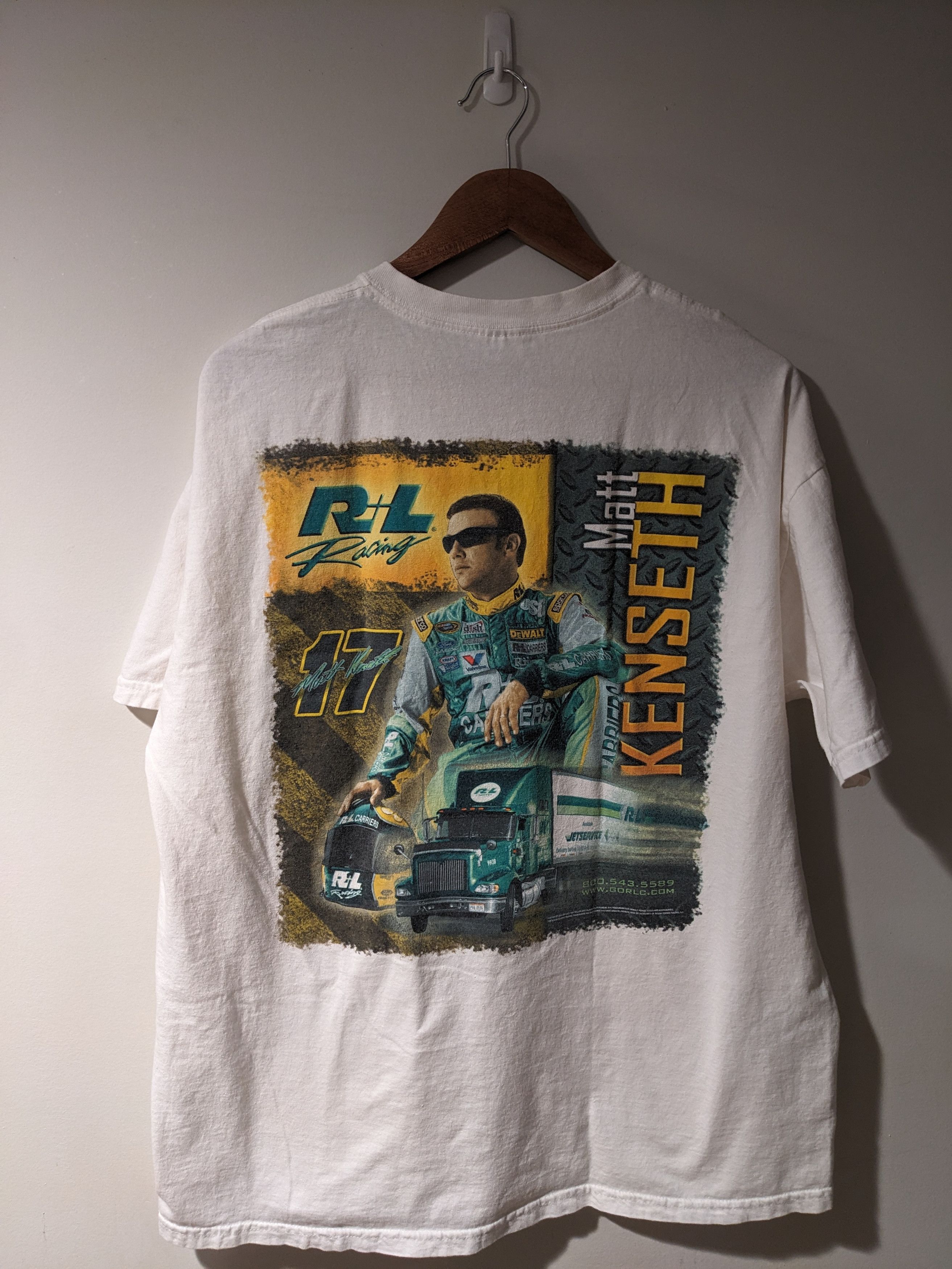 Chase Authentics × NASCAR × Vintage Vintage Y2K Nascar Matt Kenseth Racing Speedway T-Shirt Size US XL / EU 56 / 4 - 7 Thumbnail