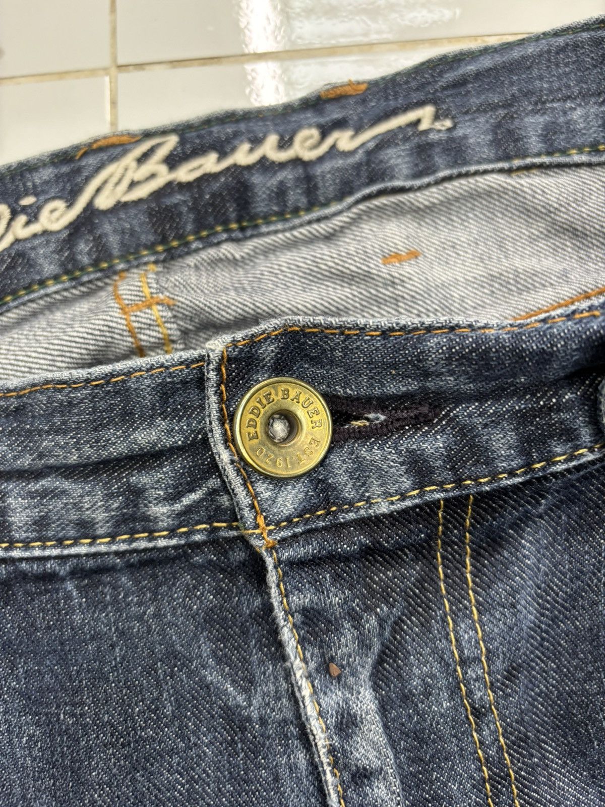 Eddie Bauer × Japanese Brand × Kapital Vintage EDDIE BAUER Selvedge Jeans Distressed Denim Size US 30 / EU 46 - 9 Thumbnail