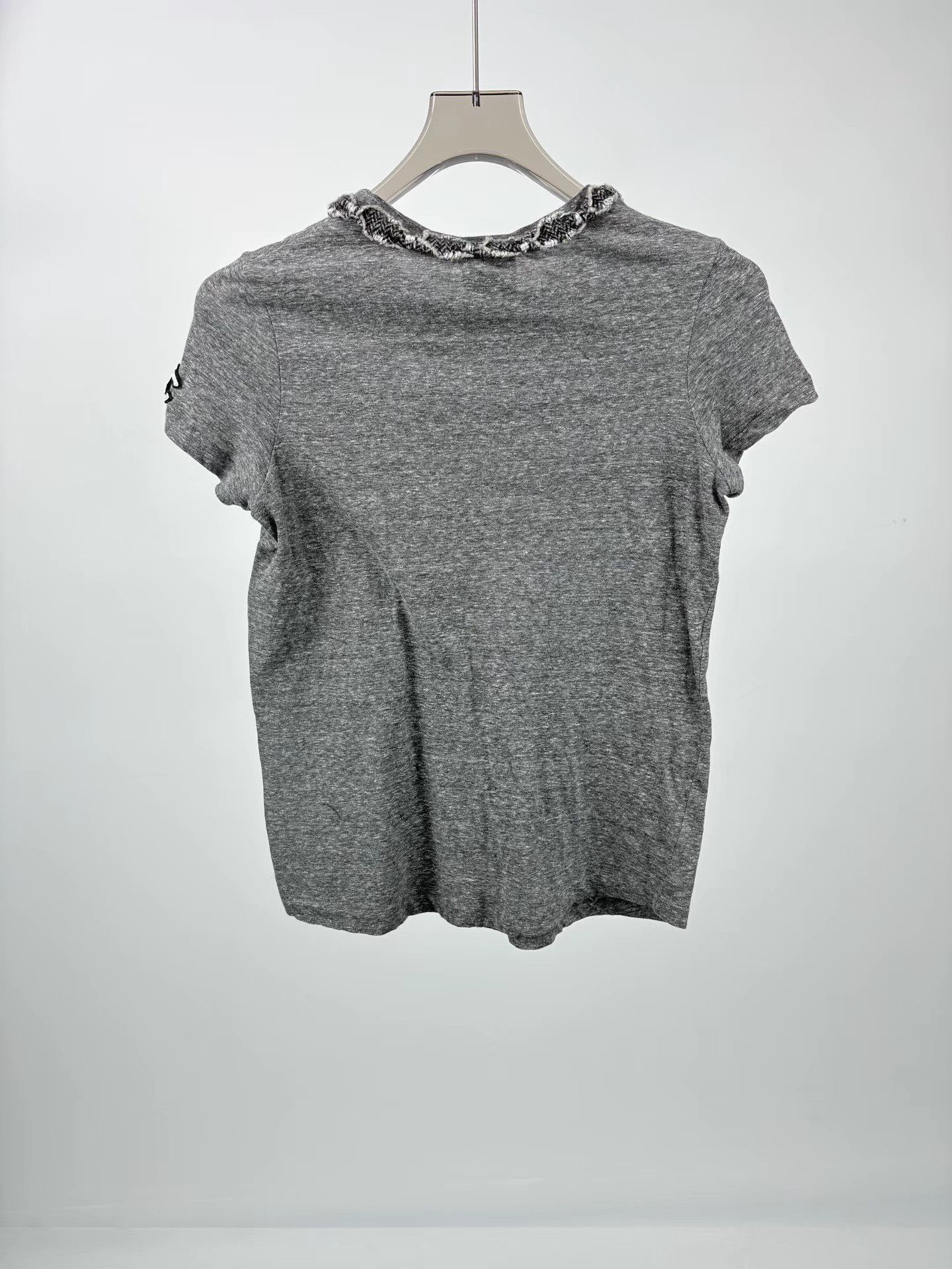 Chanel CHANEL Lace Trim Logo Short Sleeve Size XS / US 0-2 / IT 36-38 - 2 Thumbnail