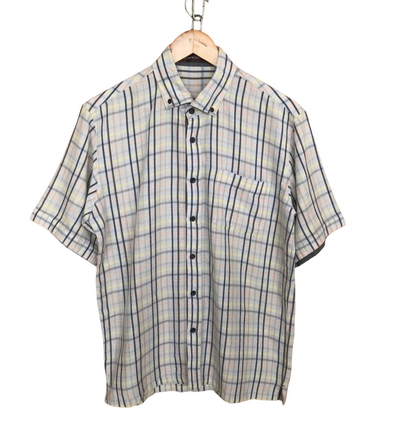 Vintage MARIO GIOVANNI Checkered Plaid Button Down Shirt