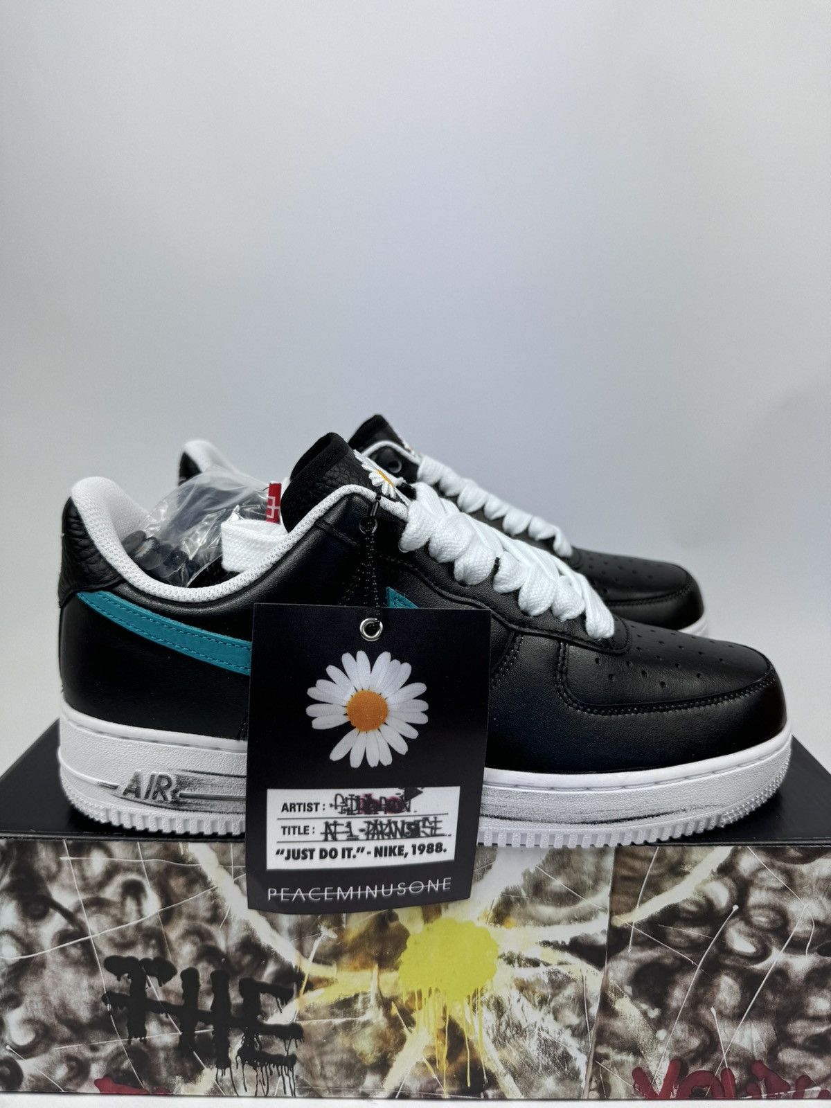 Nike AIR FORCE 1 ‘07 x PEACEMINUSONE G-DRAGON PARA NOISE SNEAKERS Size US 9.5 / EU 42-43 - 4 Thumbnail