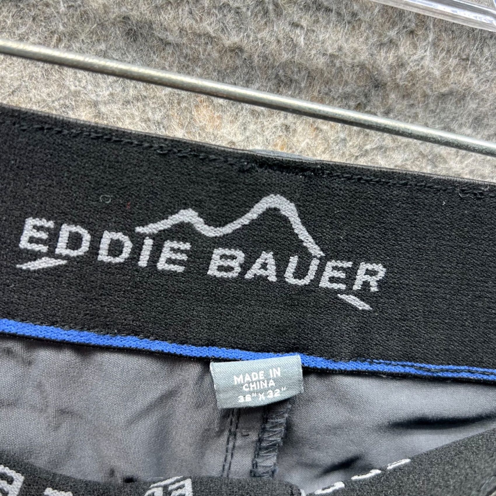 Eddie Bauer VINTAGE Eddie Bauer Pants Men 36x32 Gray Chino Flat Front Stretch Trousers Golf Casual Formal Workwear Size US 36 / EU 52 - 3 Thumbnail