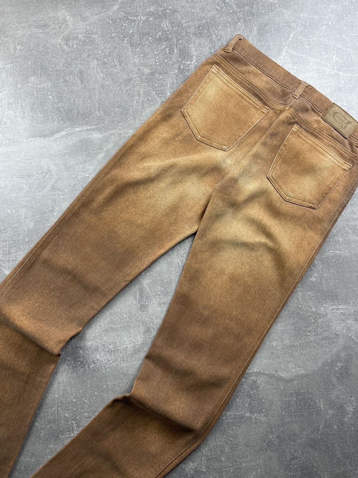 Roberto Cavalli Cavalli Jeans Vintage Denim Jenas Brown Beer Tan Size 29 Size 29" - 4 Thumbnail