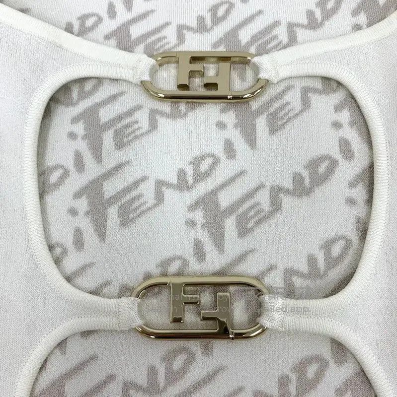 Fendi Fendi Cream White Women's Dress Size XS . Size XS / US 0-2 / IT 36-38 - 5 Thumbnail