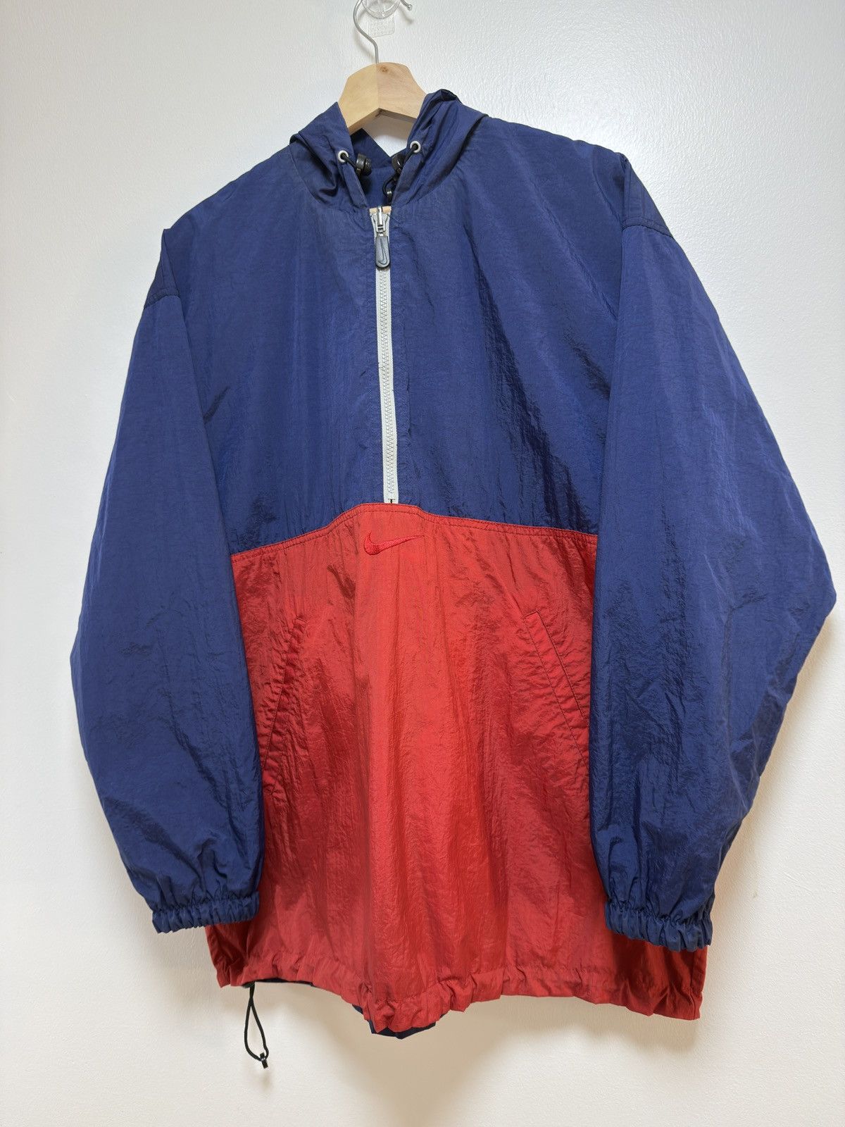 Nike × Vintage Vintage 90s Nike Reversible Parka Jacket Large Size US L / EU 52-54 / 3 - 4 Thumbnail