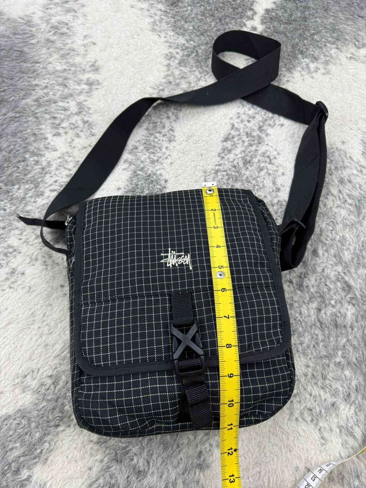 Stussy Vintage RARE 90s STUSSY Small Checked Flip On Sling Bag Size ONE SIZE - 19 Thumbnail