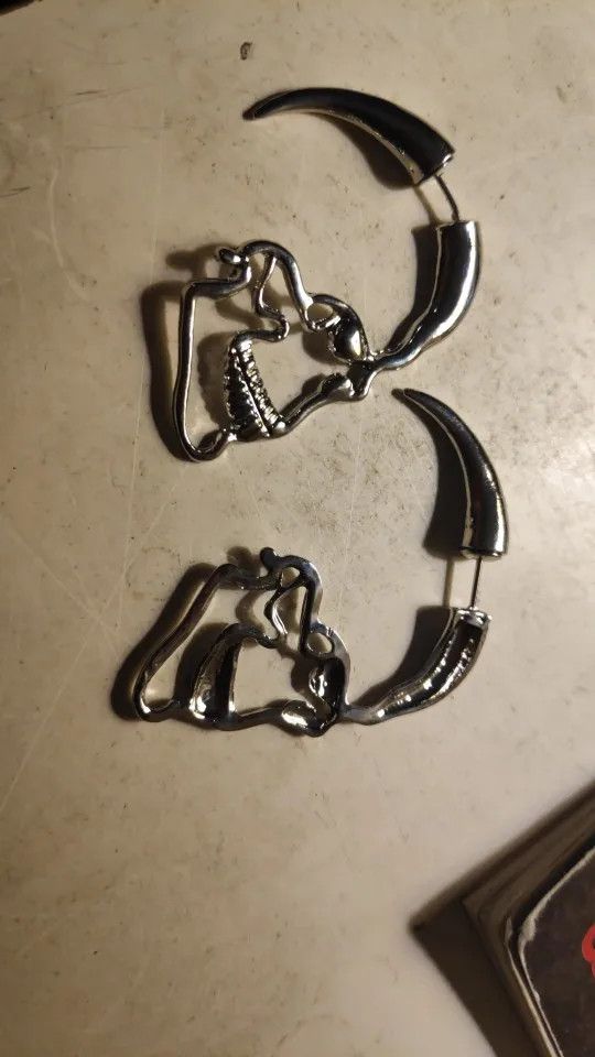 Jewelry Punk Skull Skeleton Halloween Earrings Size ONE SIZE - 4 Thumbnail