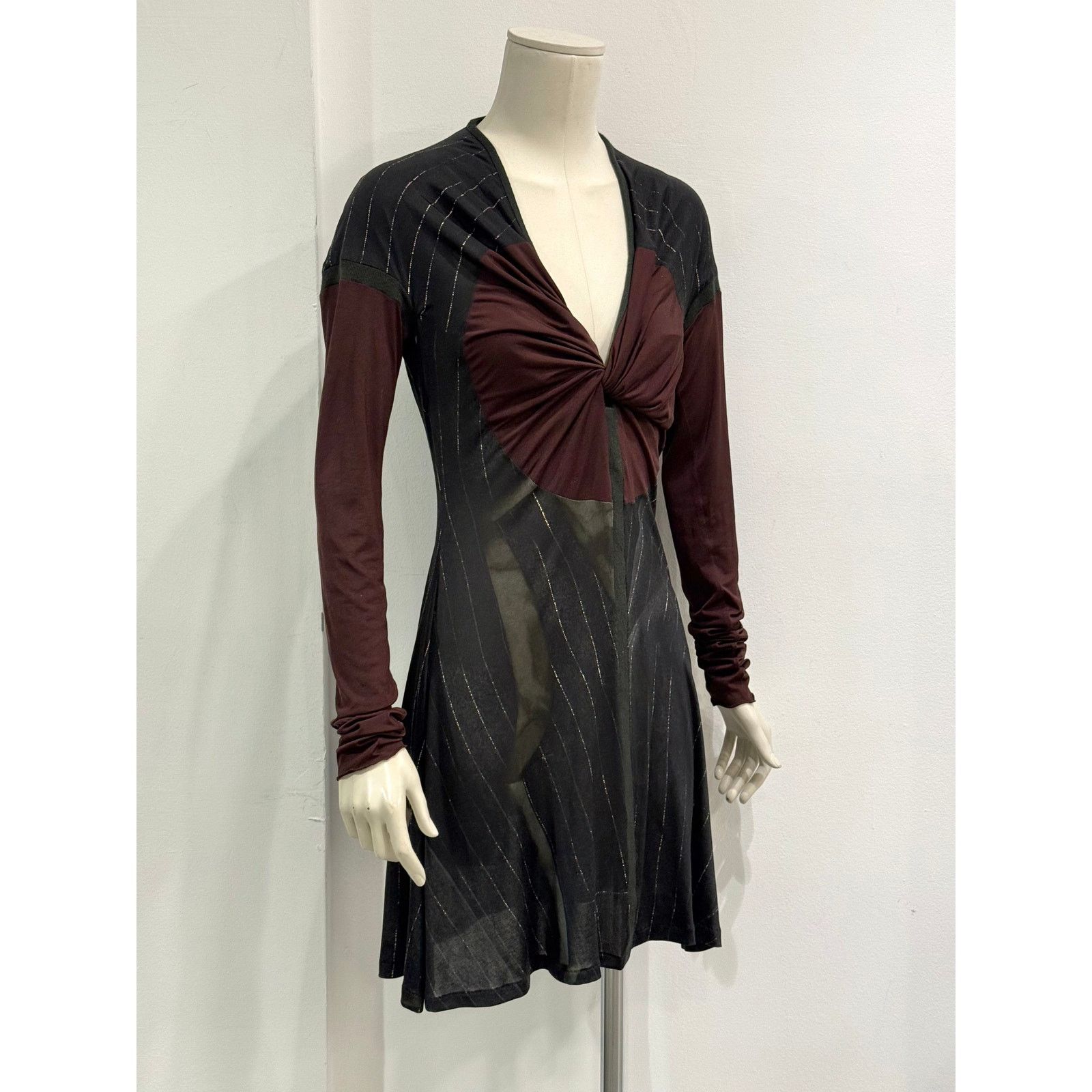 Jean Paul Gaultier 2000s Jean Paul Gaultier patchwork twist-front dress Size S / US 4 / IT 40 - 3 Thumbnail