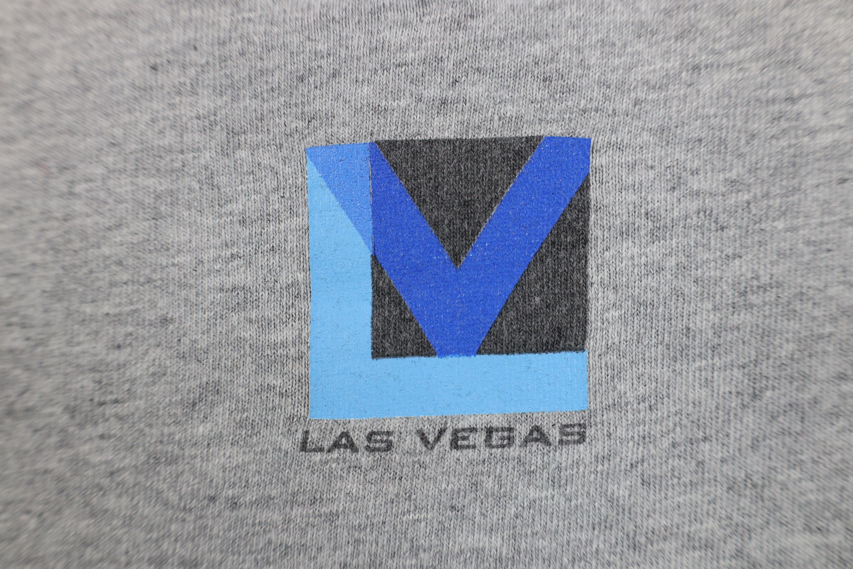 Vintage Vintage 90s Y2K Las Vegas Long Sleeve T-Shirt Heather Gray Size US M / EU 48-50 / 2 - 10 Thumbnail