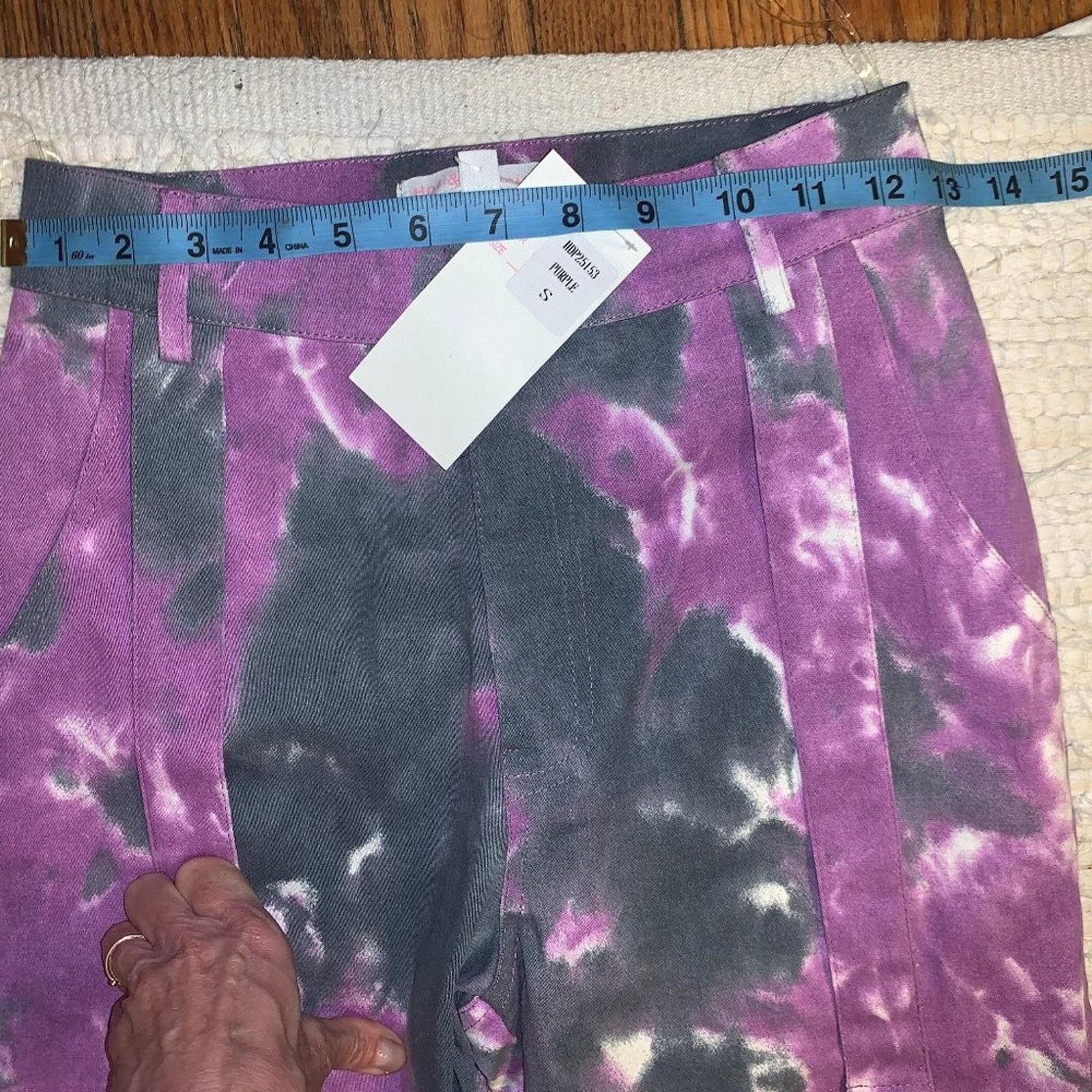 Other NWT Y2K TIE DYE BUCKLED O RING CARGO UTILITY PANTS Size 28" / US 6 / IT 42 - 6 Thumbnail