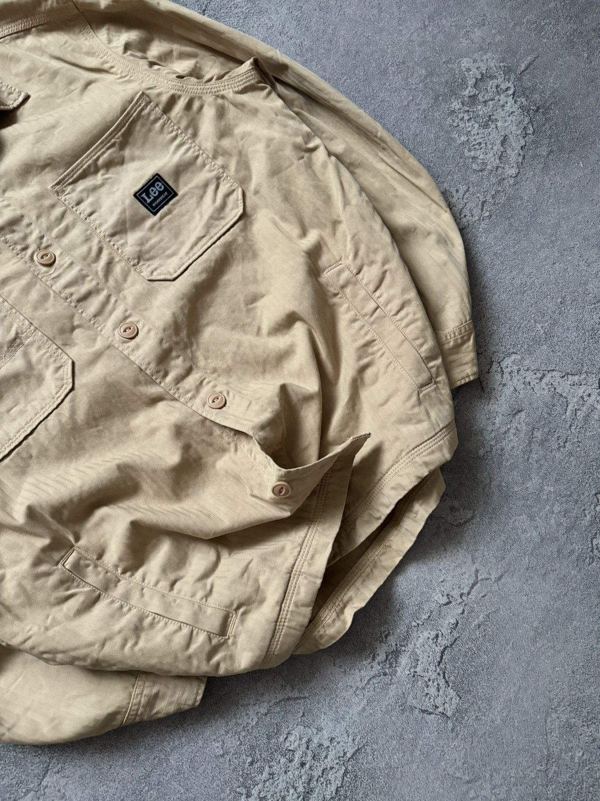 Lee × Vintage Lee workwear beige cargo shirt overshirt button up jacket Size US M / EU 48-50 / 2 - 3 Thumbnail