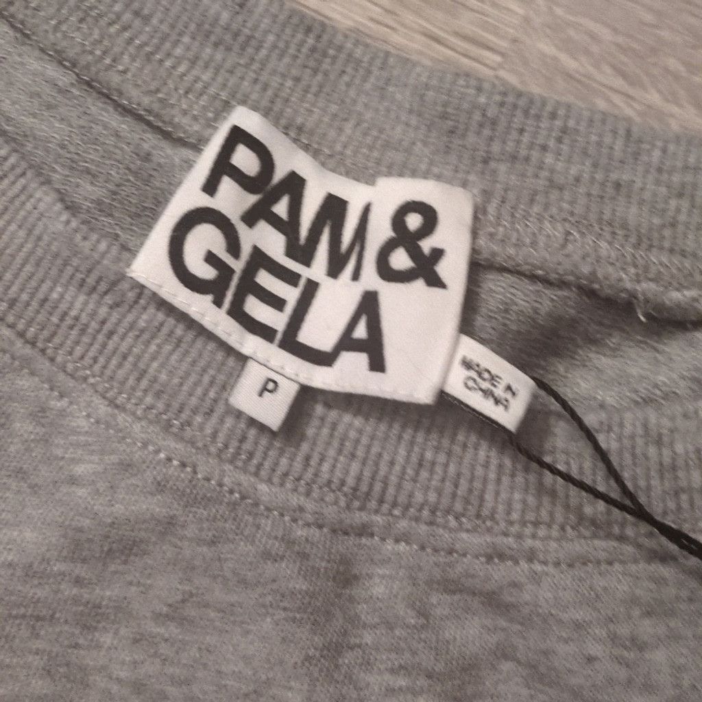 Pam & Gela Pam & Gela Destroyed Off The Shoulder Gray Dress Size P Size ONE SIZE - 9 Thumbnail