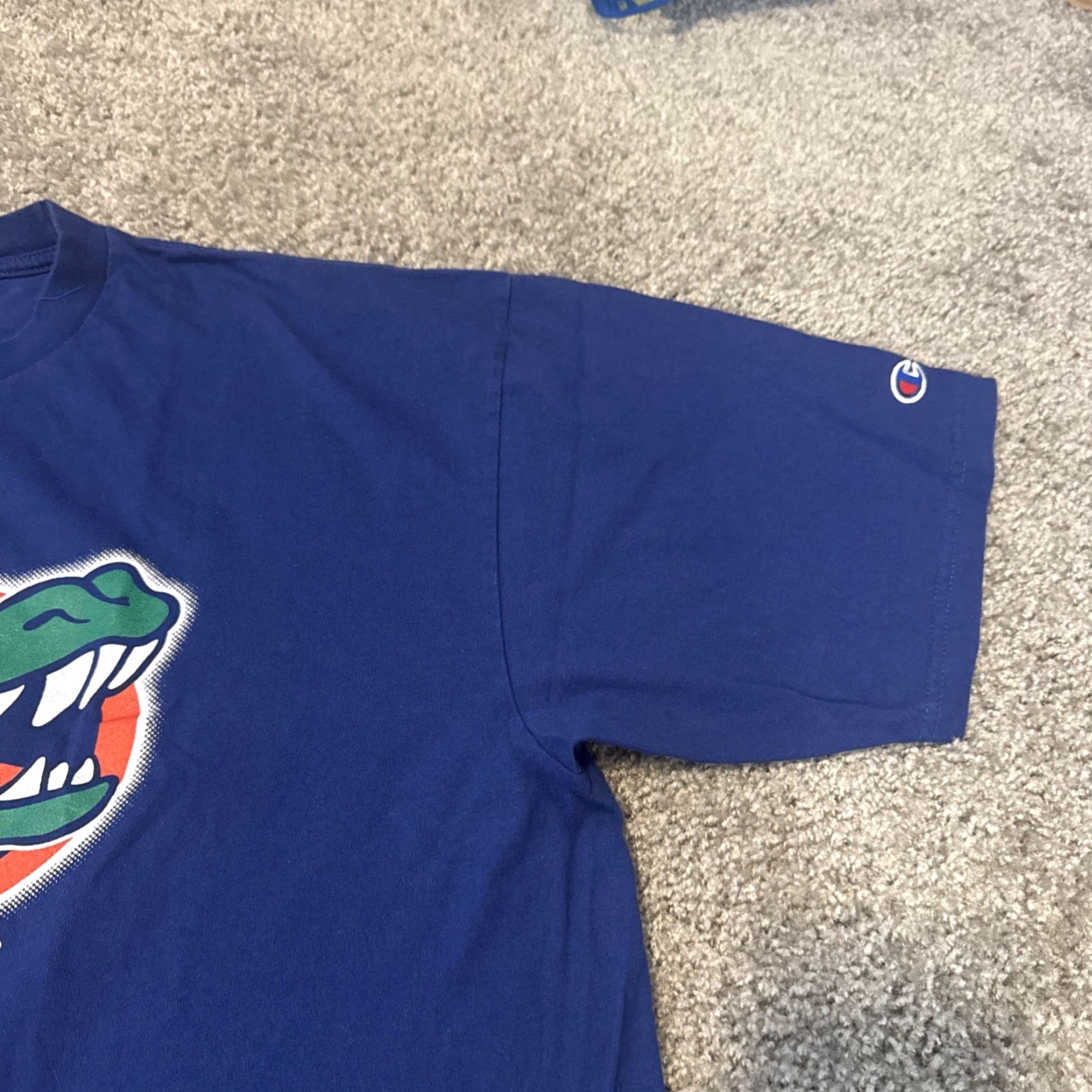 Champion VINTAGE University of Florida Gators Champion NCAA T-Shirt 2XL Blue Men 90s Cotton Shirt Size US XXL / EU 58 / 5 - 4 Thumbnail
