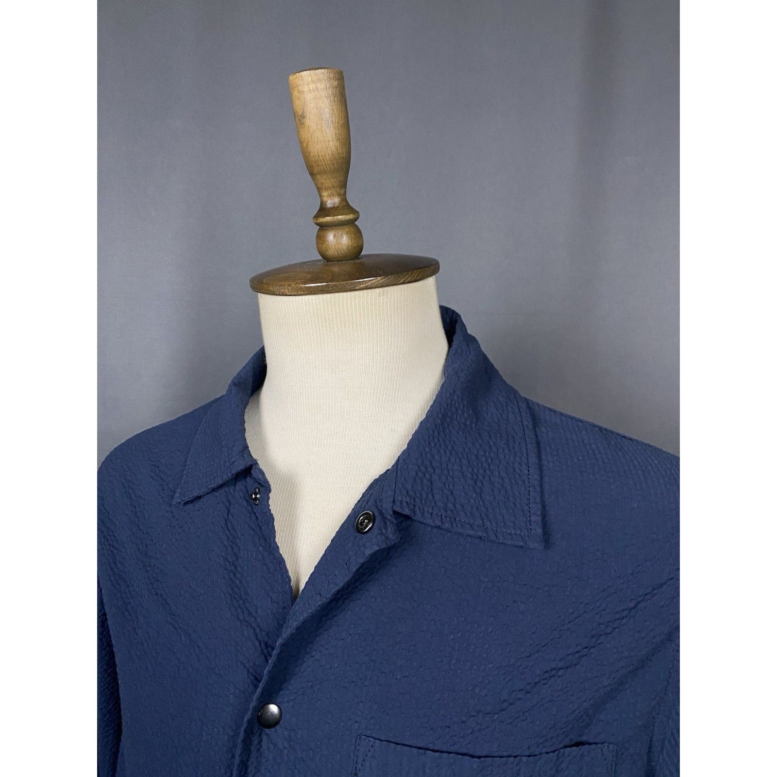 Universal Works MINT! Universal Works Porto Men's Blue Overshirt Coach Jacke Size US L / EU 52-54 / 3 - 8 Thumbnail