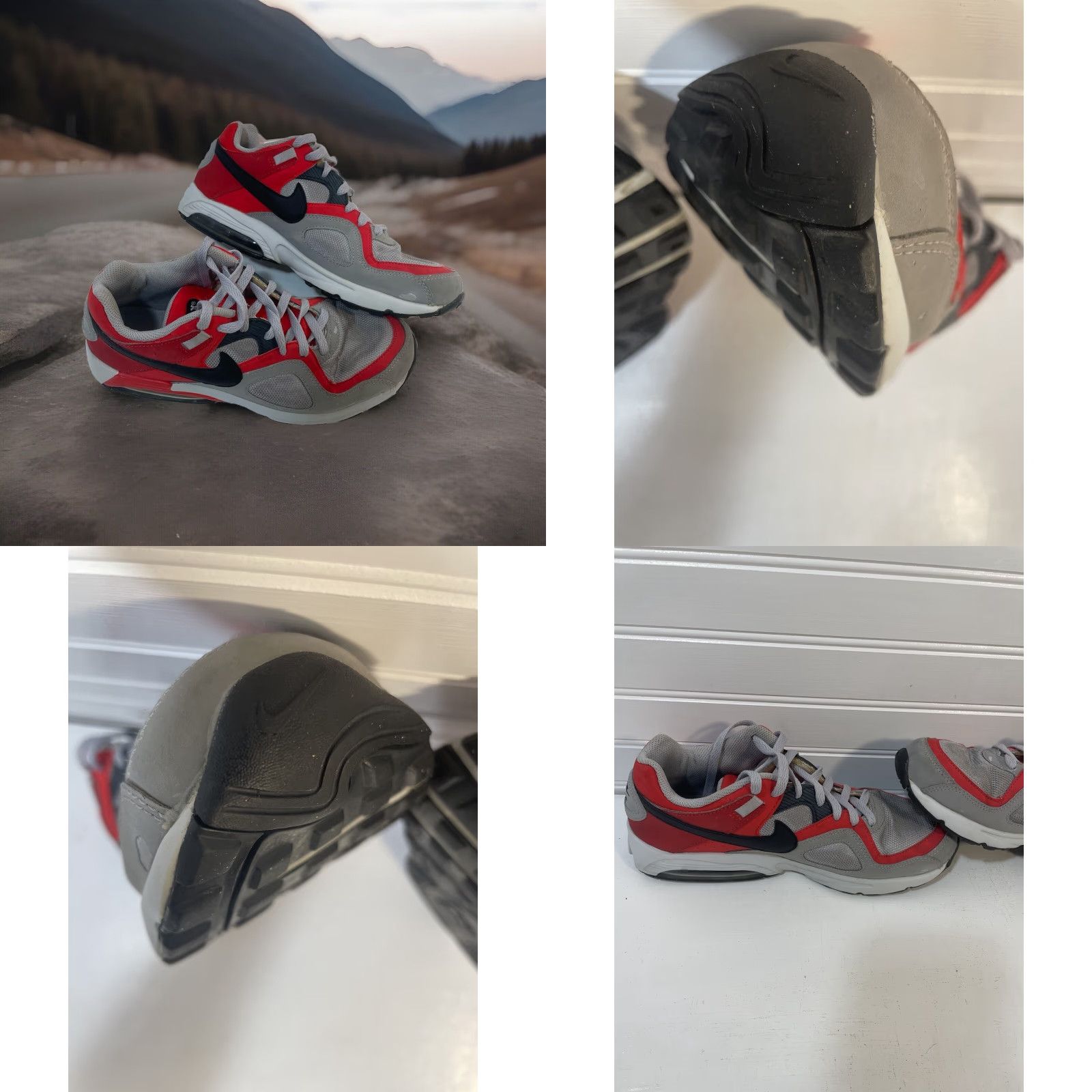 Nike Nike Air Max Go Strong Sneakers Men’s 8 Wolf Gray Challenge Red 418115-016 Size US 8 / EU 41 - 8 Thumbnail