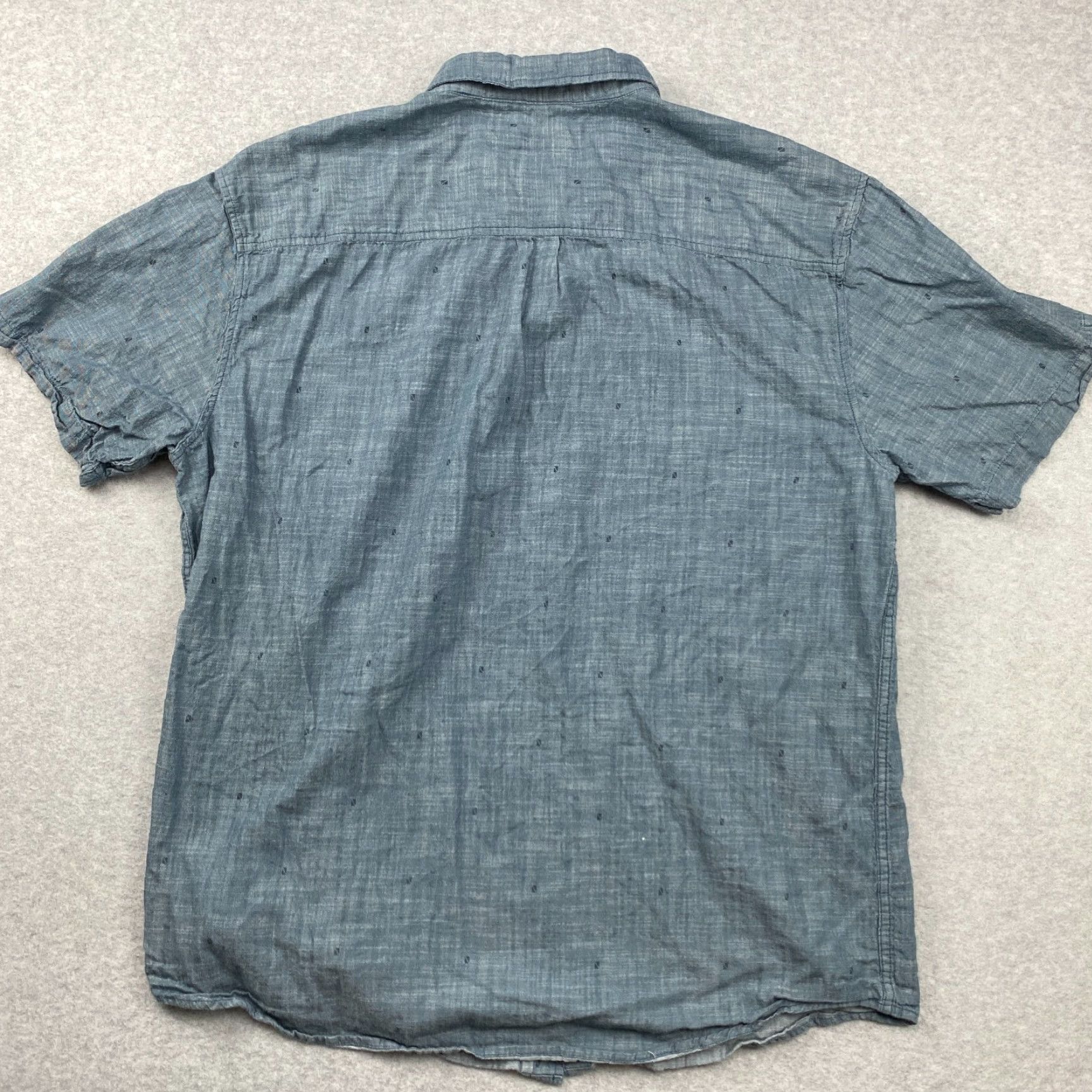 Prana Prana Button Down Shirt Mens 2XL Blue Chambray Slim Short Sleeve Organic Cotton Size US XXL / EU 58 / 5 - 5 Thumbnail