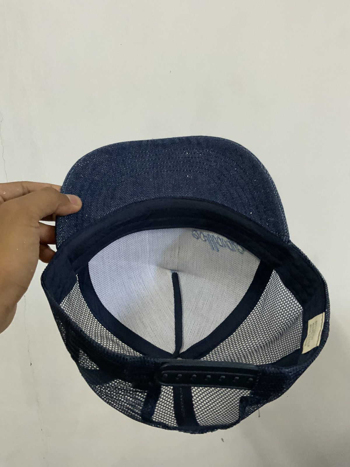 Hat Club Collage Indigo Denim Trucker Hat Size ONE SIZE - 8 Thumbnail