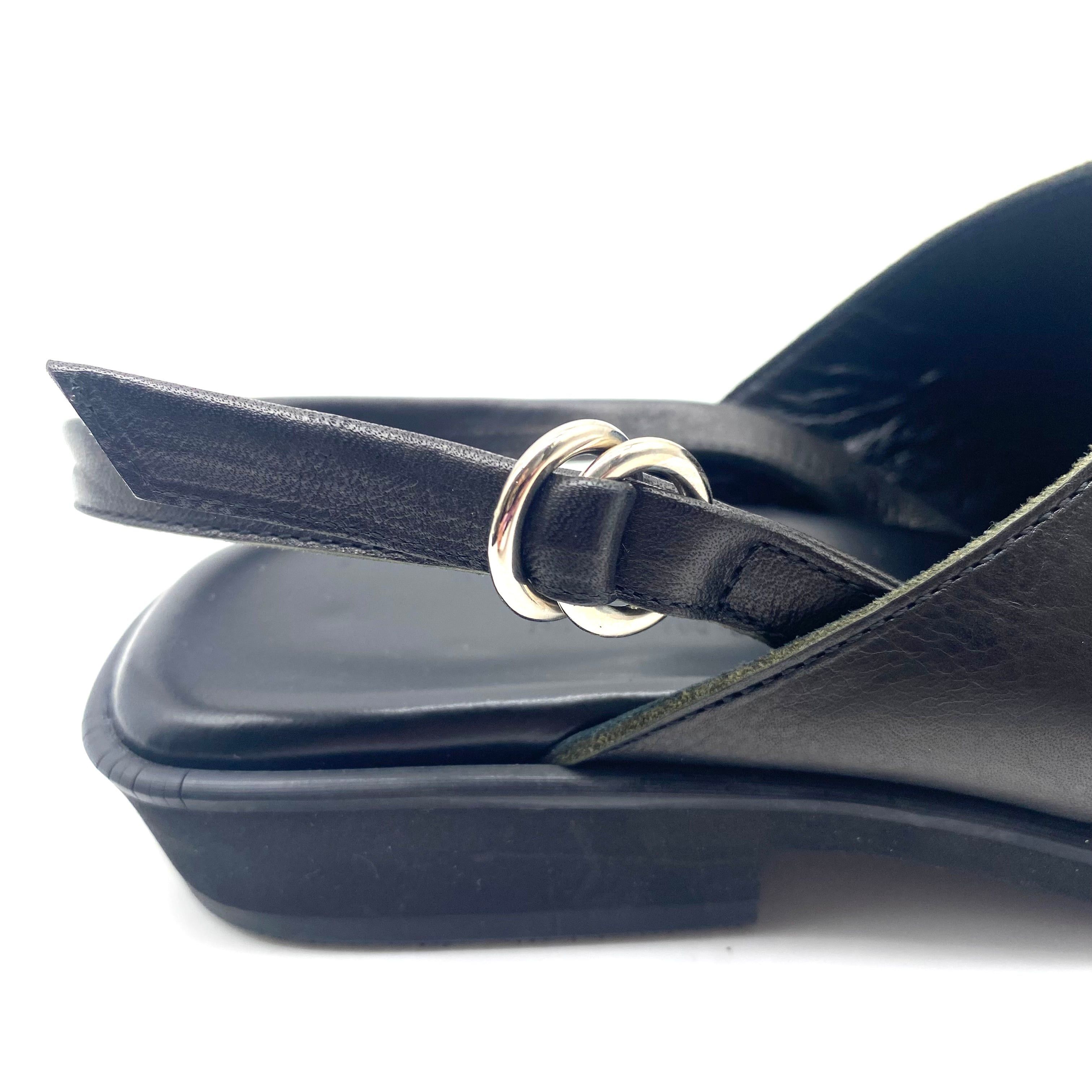Yohji Yamamoto Yohji Yamamoto + NOIR Leather Sandal 246490515 Size US 5.5 / IT 35.5 - 6 Thumbnail