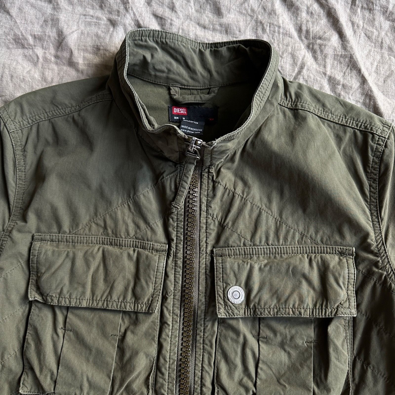 Diesel Diesel Women's Utility Zip Jacket Army Green Workwear Style Size M / US 6-8 / IT 42-44 - 3 Thumbnail