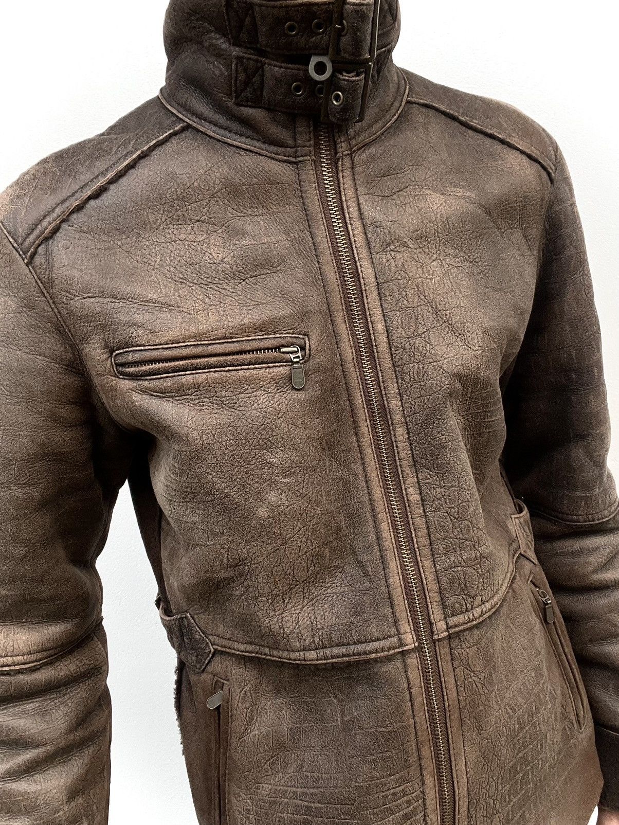 Tornado Mart 2000s Tornado Mart Brown Leather Jacket Size US L / EU 52-54 / 3 - 2 Thumbnail
