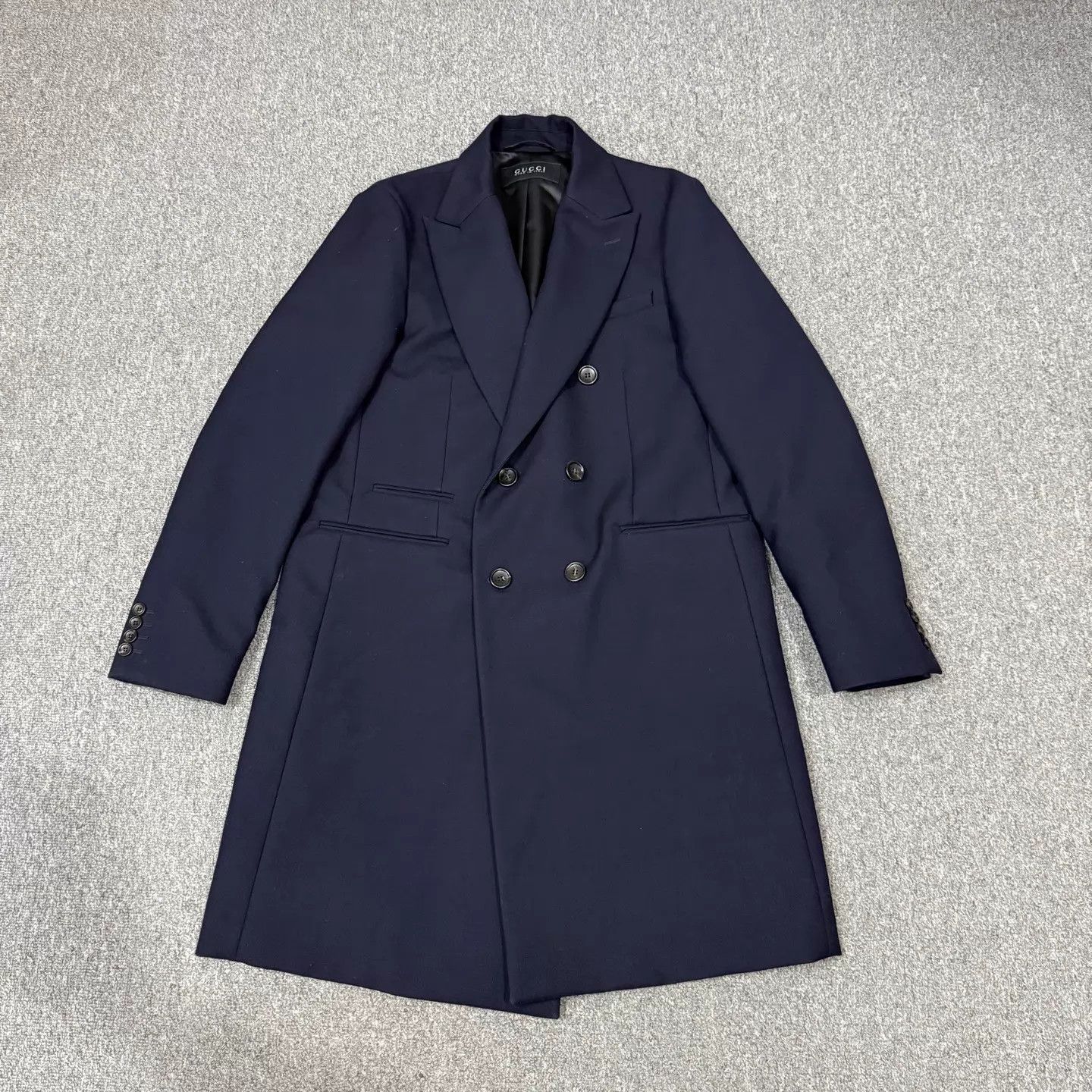 Gucci Gucci Navy Blue Overcoat 48 99 New Size US M / EU 48-50 / 2 - 1 Thumbnail