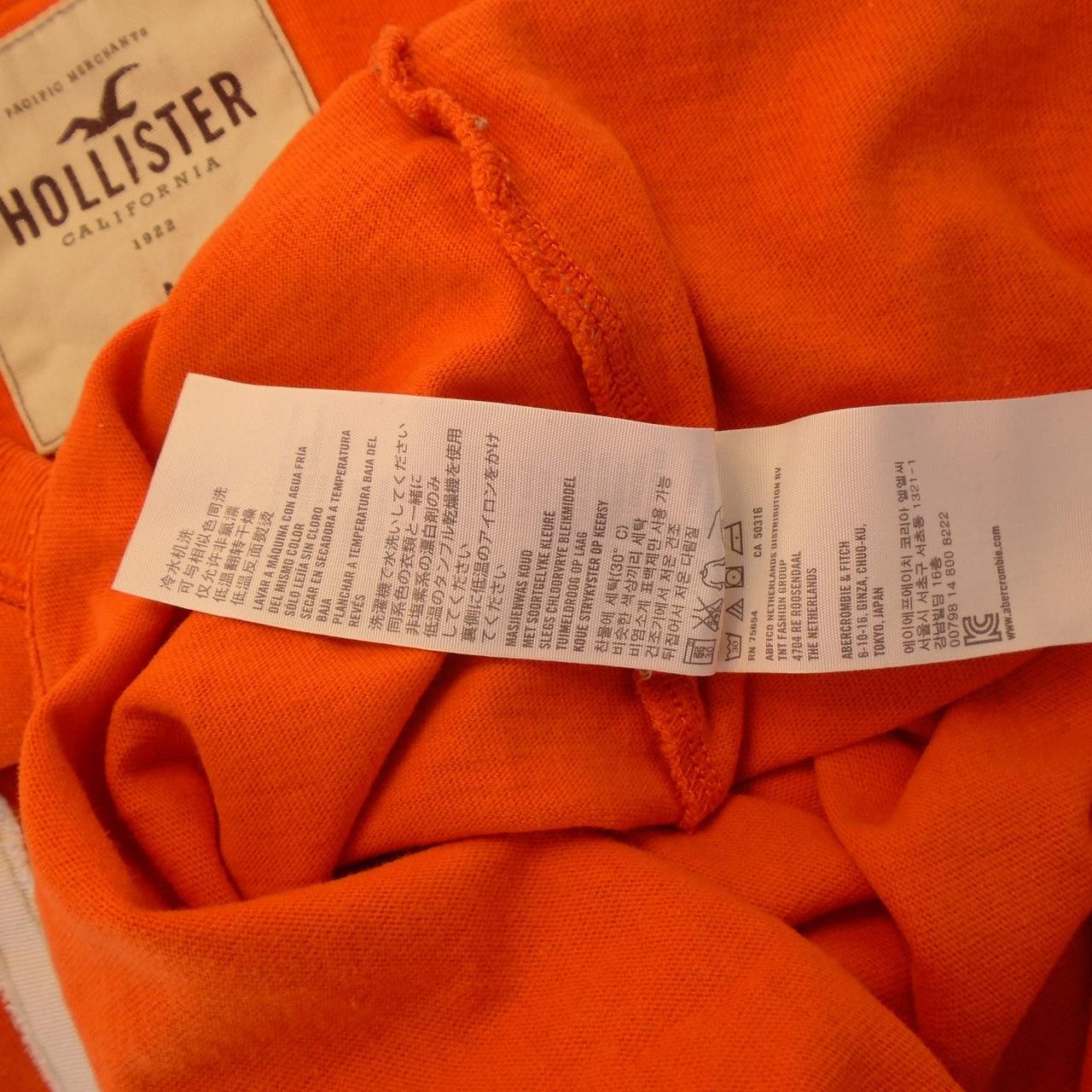 Hollister Men's T-Shirt Hollister. Orange. M. Used. Good Size US M / EU 48-50 / 2 - 9 Thumbnail