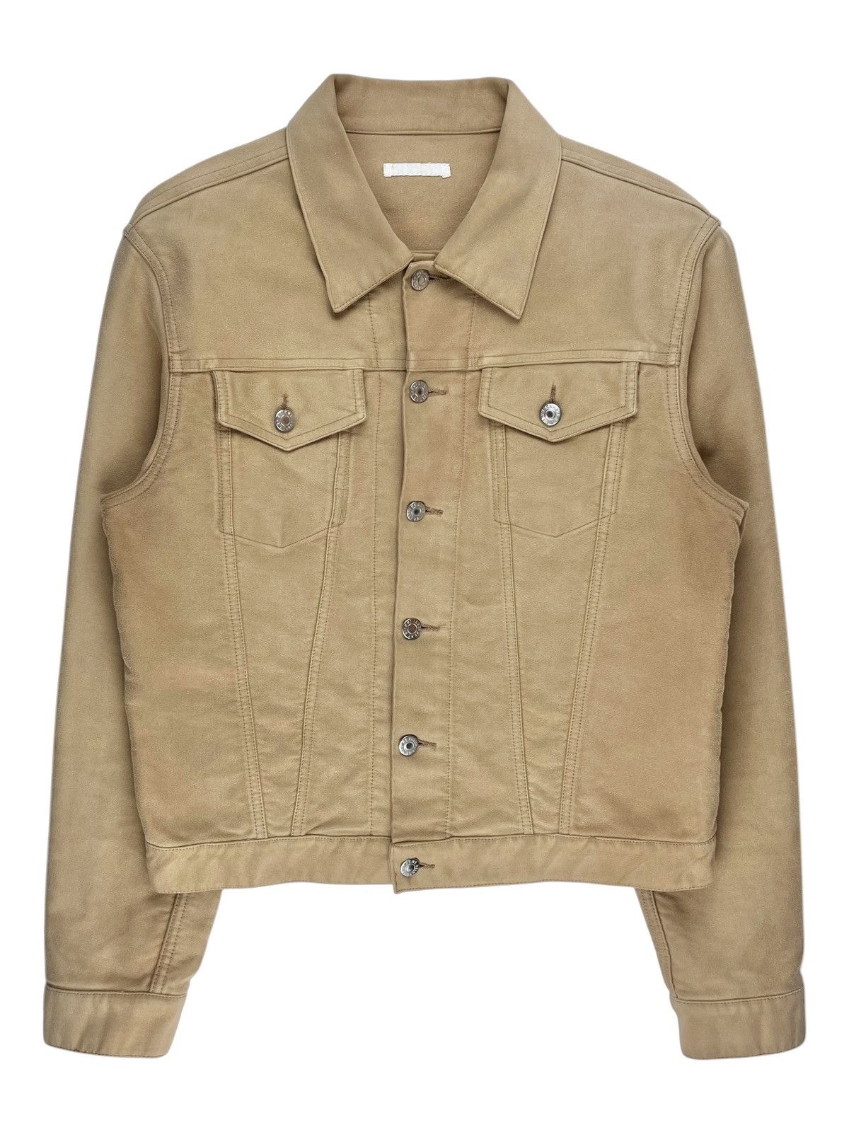 Helmut Lang AW00 Helmut Lang Vintage Moleskin 2 Pocket Trucker Jacket Size US M / EU 48-50 / 2 - 2 Thumbnail
