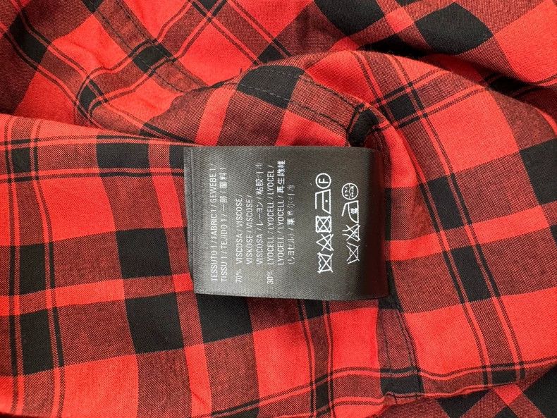 Balenciaga Balenciaga I Love Electronic Music Logo Plaid Shirt Size US XXS / EU 40 - 8 Thumbnail