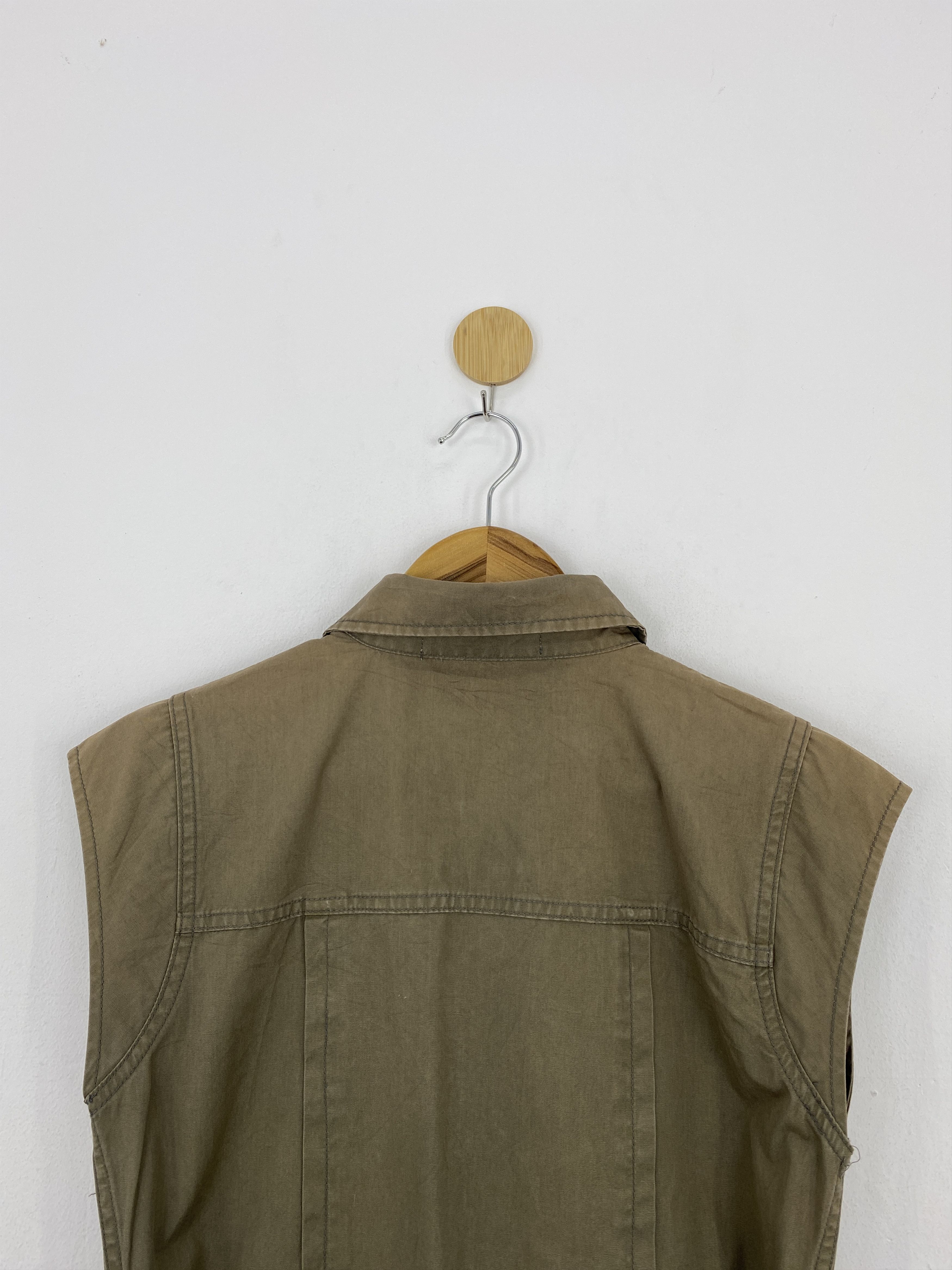 Japanese Brand Vintage Military Style Multi Pocket Denim Women Vest J1838 Size M / US 6-8 / IT 42-44 - 4 Thumbnail