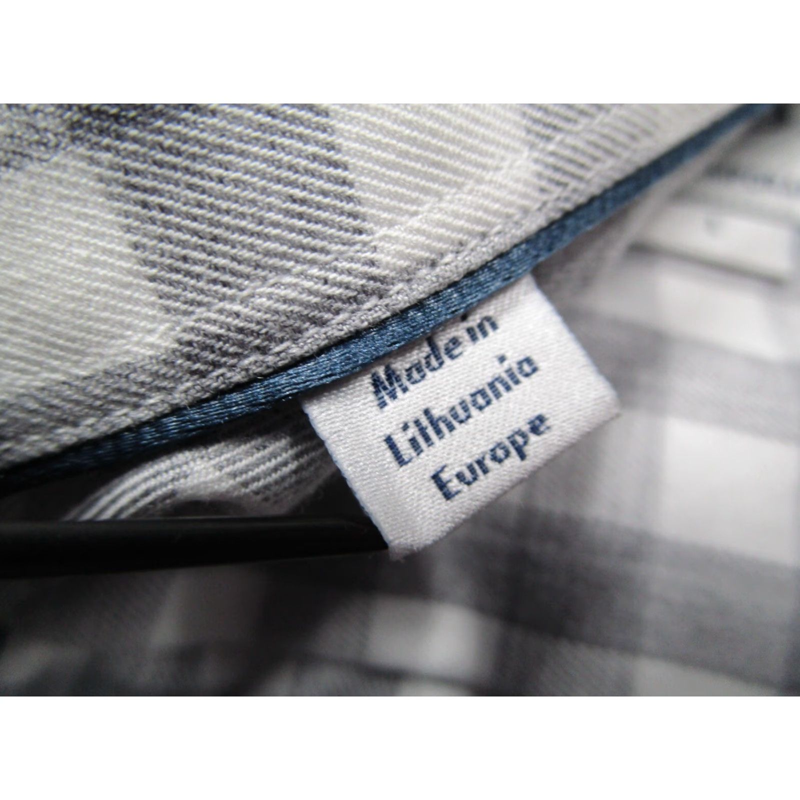 Eton ETON Dress Shirt Mens 16 41 Gray Check Button Up Cambridge Work - Contemporary Slim 100% Cotton Size 42R - 5 Thumbnail