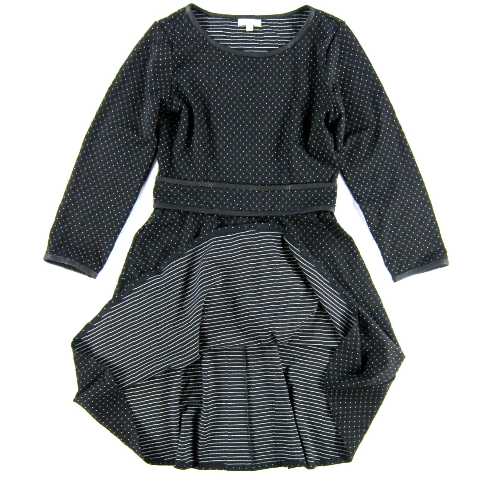 Vintage VINTAGE Max Studio Black White Stretch Polka Dot Long Sleeve Sheath Dress Medium Size M / US 6-8 / IT 42-44 - 6 Thumbnail
